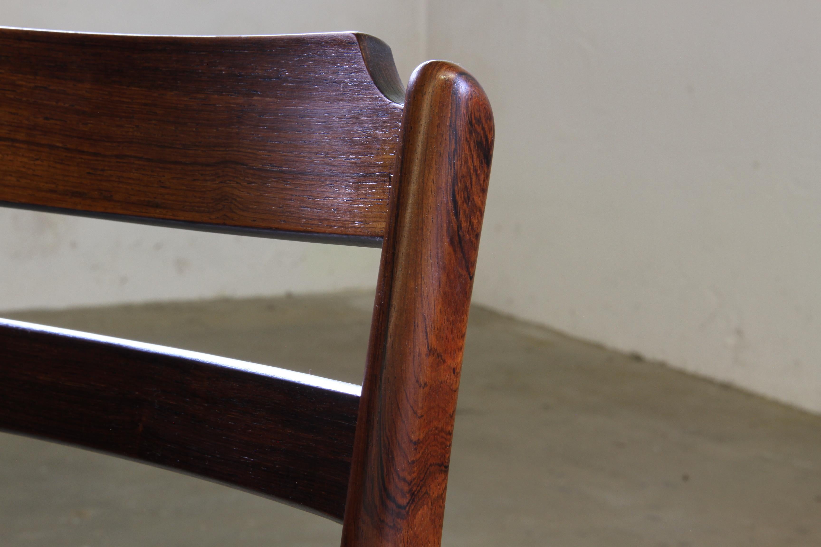 6 Vintage Palisander Esszimmerstühle, Dänemark, Thorsø Stole og Møbelfabrik im Angebot 10