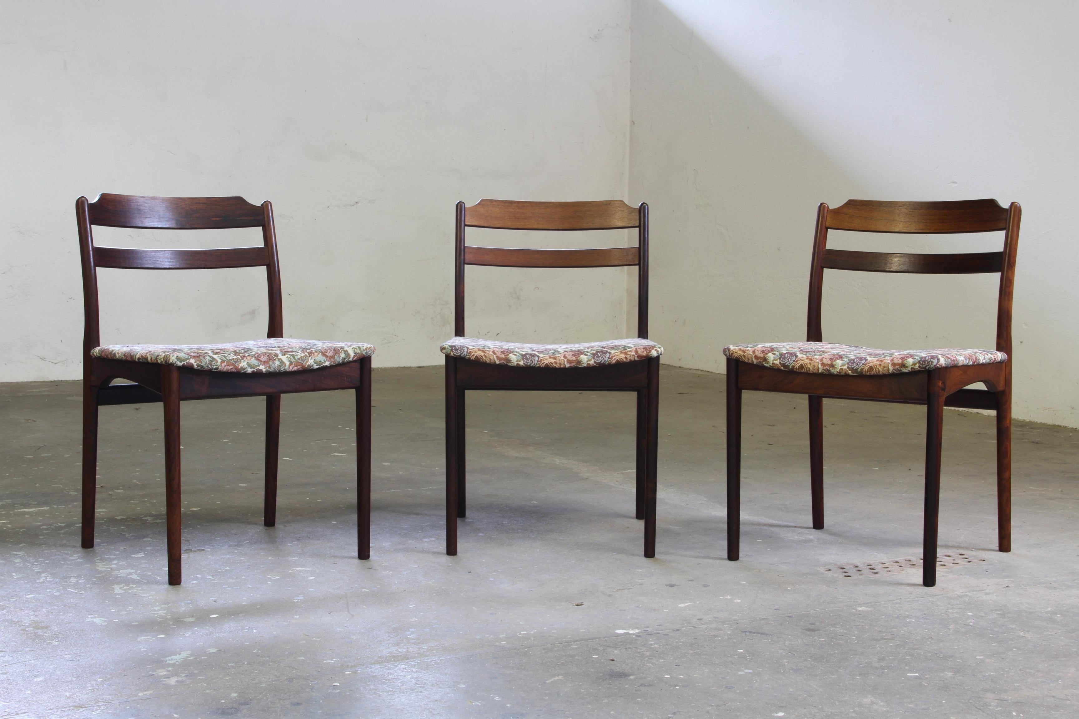 6 Vintage Palisander Esszimmerstühle, Dänemark, Thorsø Stole og Møbelfabrik (Dänisch) im Angebot