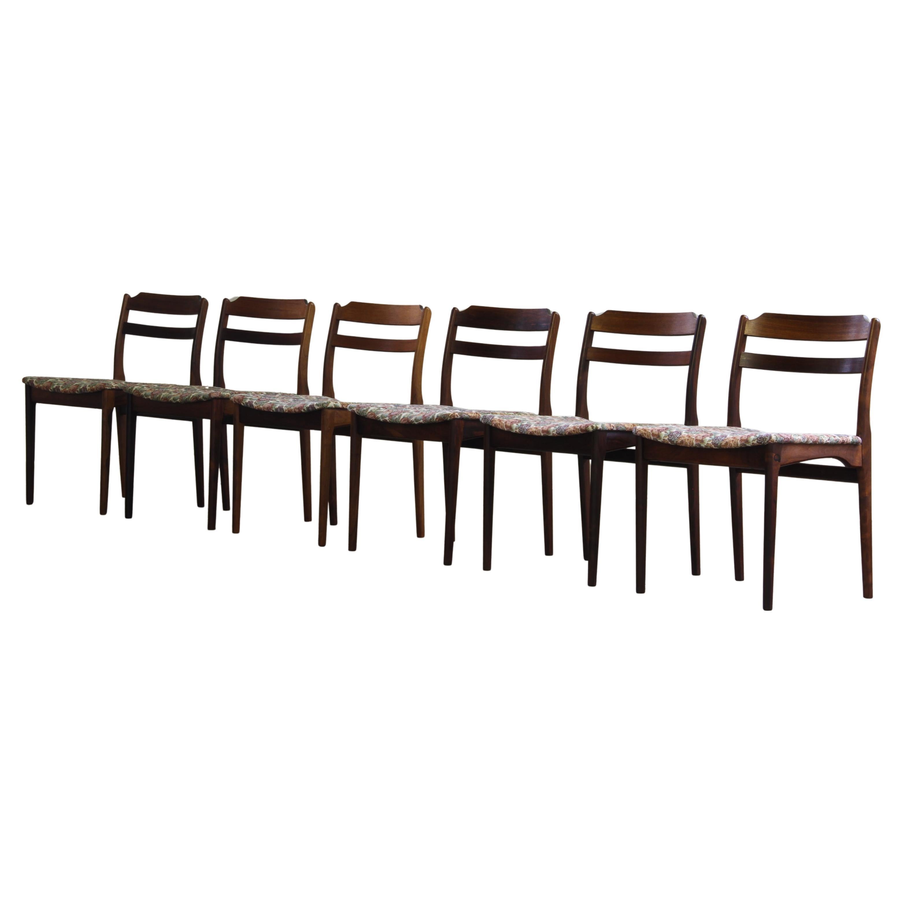 6 Vintage Palisander Esszimmerstühle, Dänemark, Thorsø Stole og Møbelfabrik im Angebot