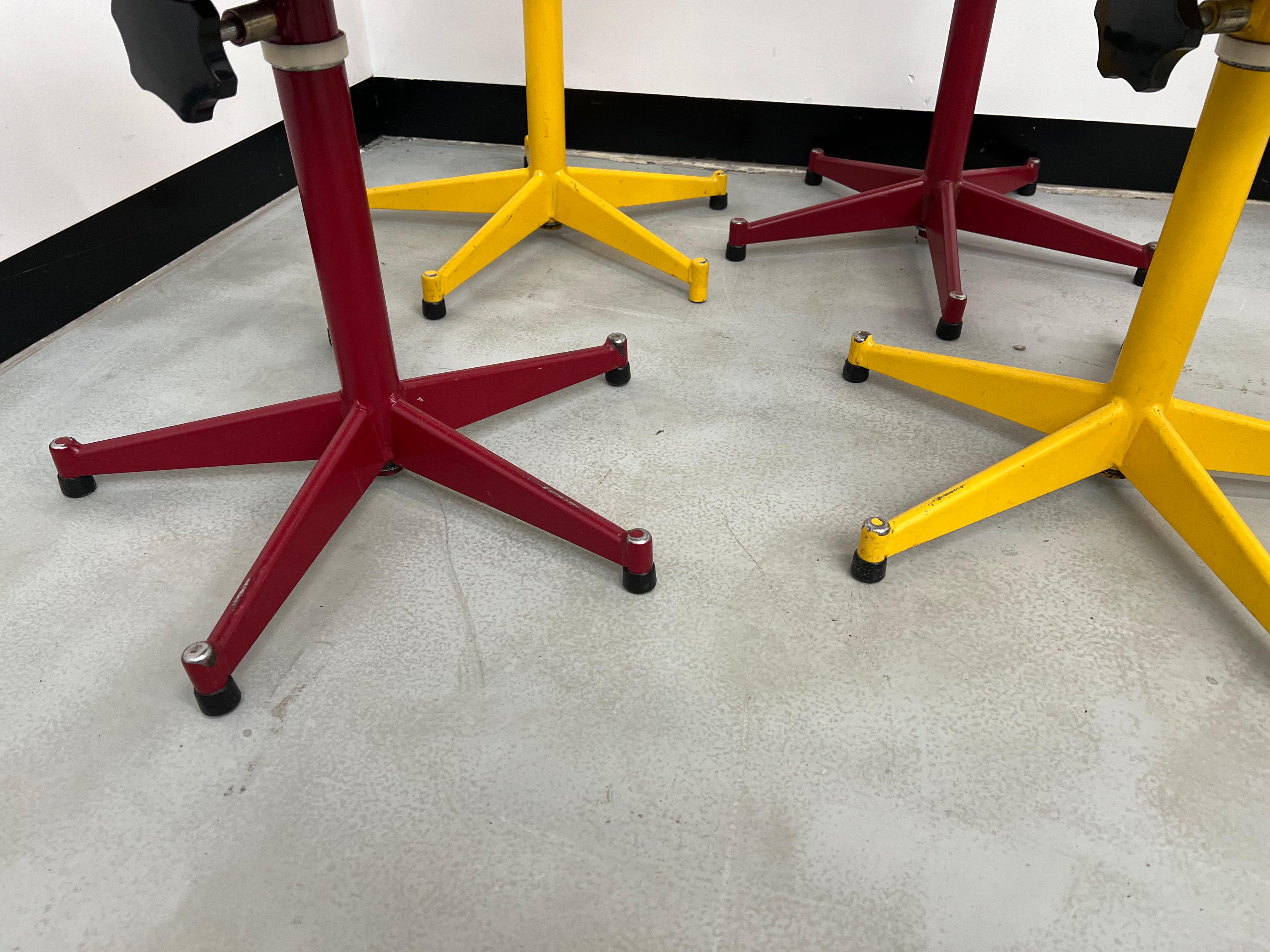 6 vintage stools from a french school, 50's For Sale 2
