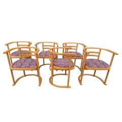 6 sedie vintage Thonet in stile Bauhaus / Art Déco di Josef Hoffmann