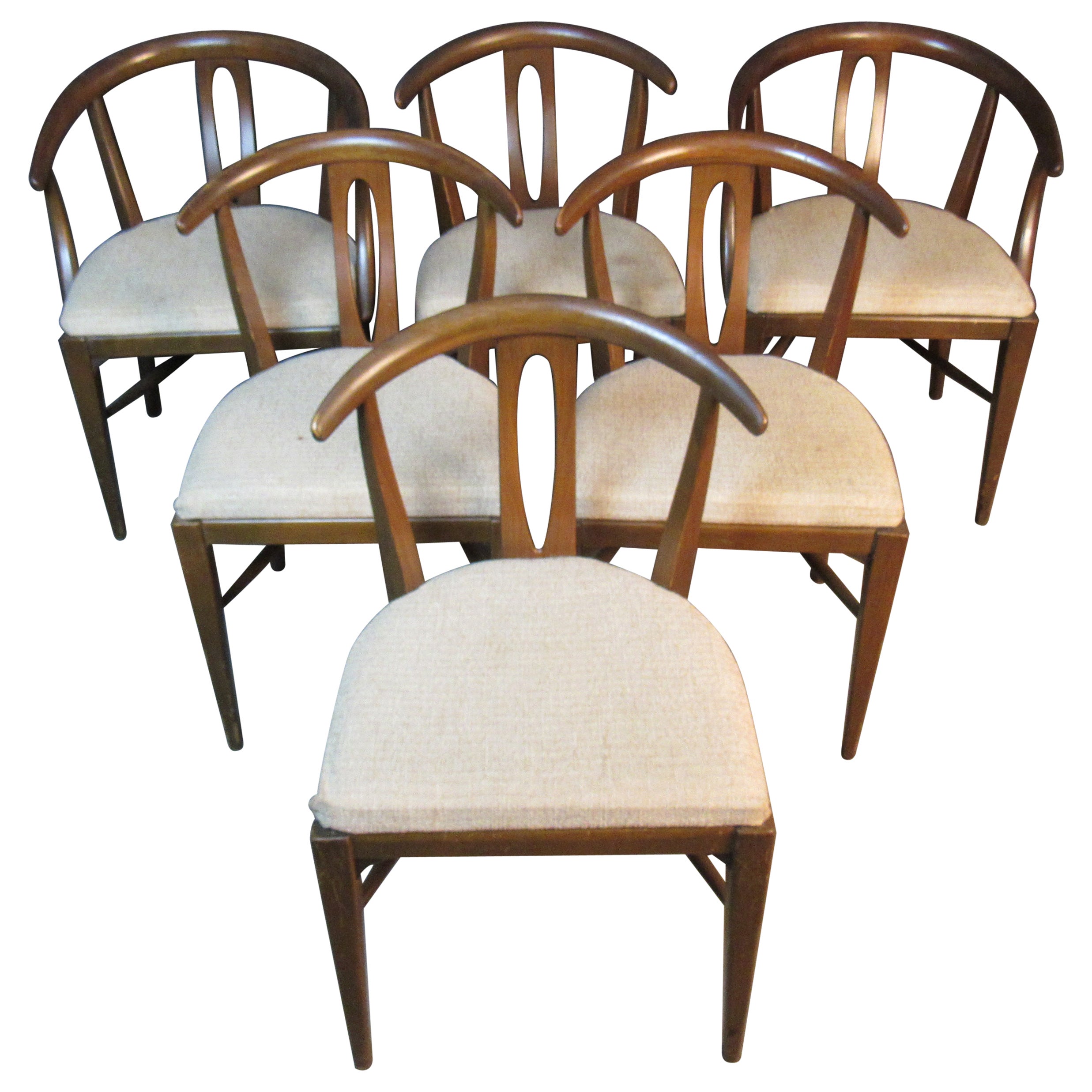6 sedie vintage in stile "Wishbone" di Blowing Rock Furniture in vendita