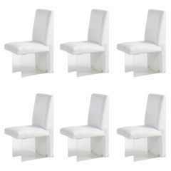 6 Vladimir Kagan "Clos" Lucite Dining Chairs, 1975