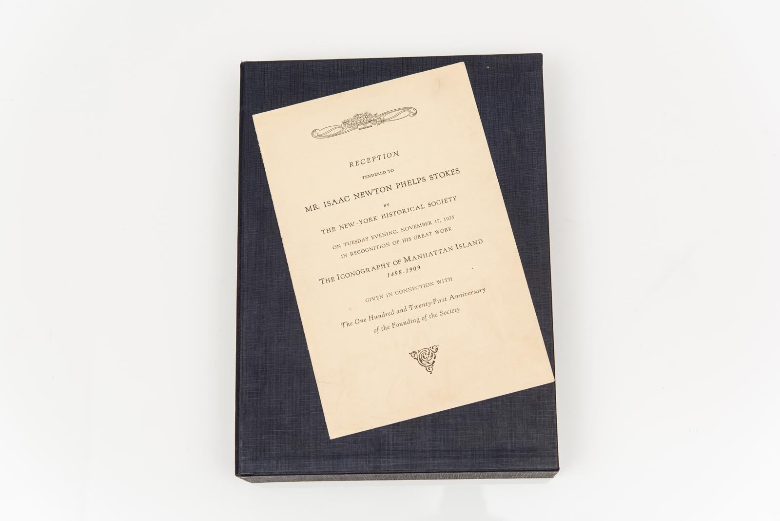 6 Bde. Isaac Newton Phelps Stokes, Die Ikonographie von Manhattan Island (Leder) im Angebot