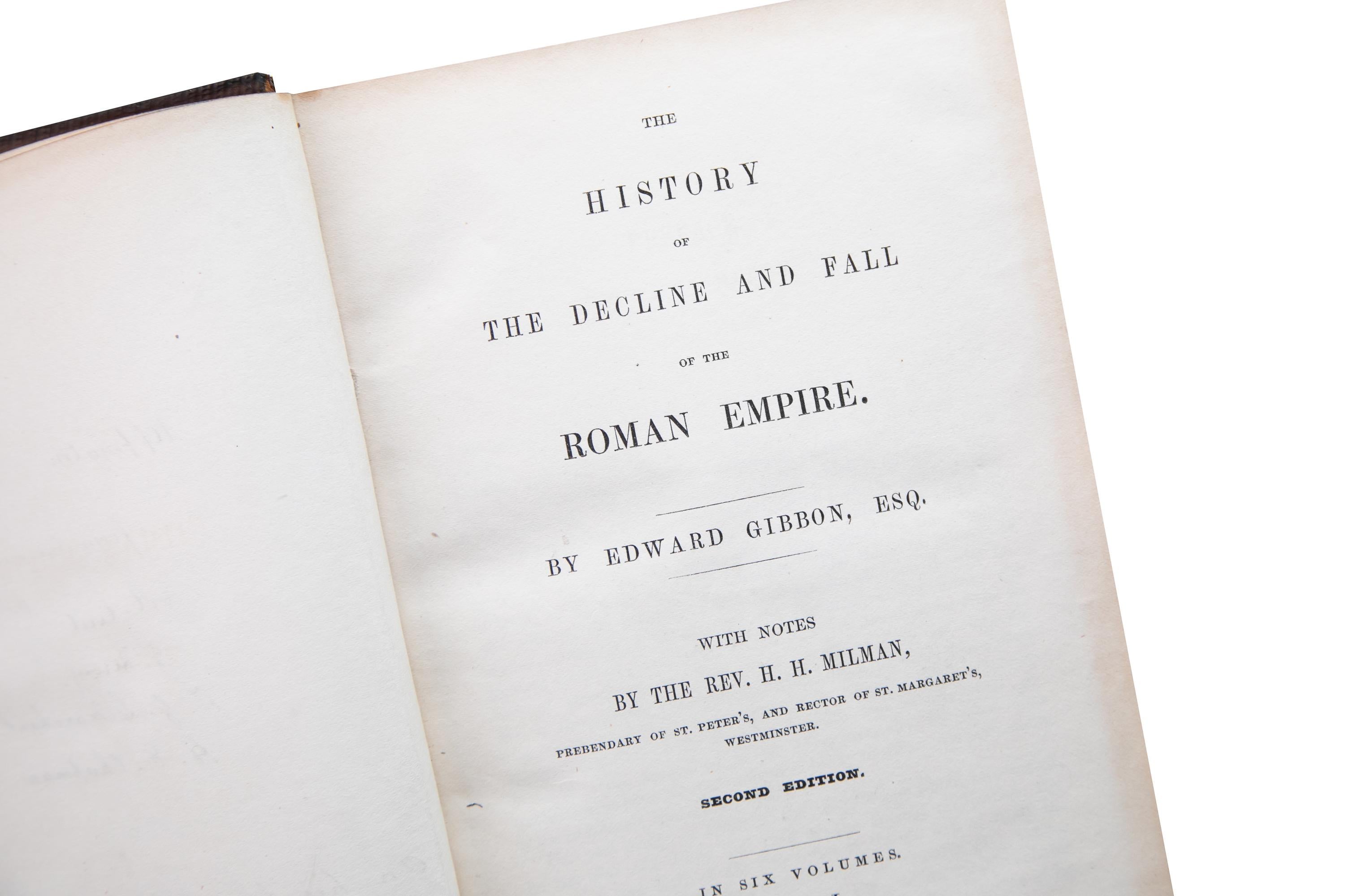 English 6 Vols. Edward Gibbon, The History of the Decline and Fall of the Roman Empire.