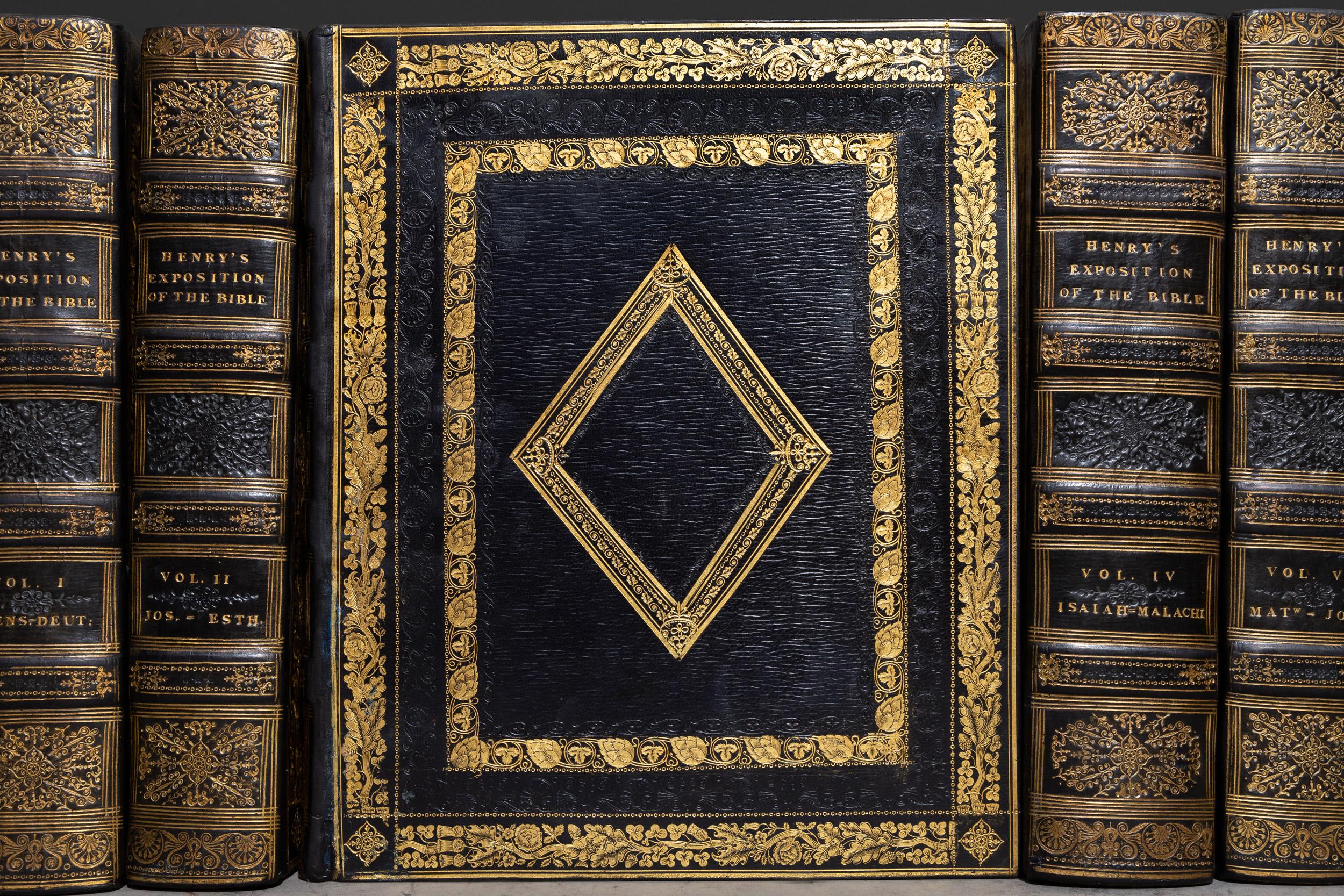6 Volumes. Matthew Henry. An Exposition of the Old and New Testament Wherein Each Chapter is Summed up in its Contents. WIth practical remarks and observations. Edited by Rev. George Burder and Rev Joseph Hughes. With the life of the author by Rev.