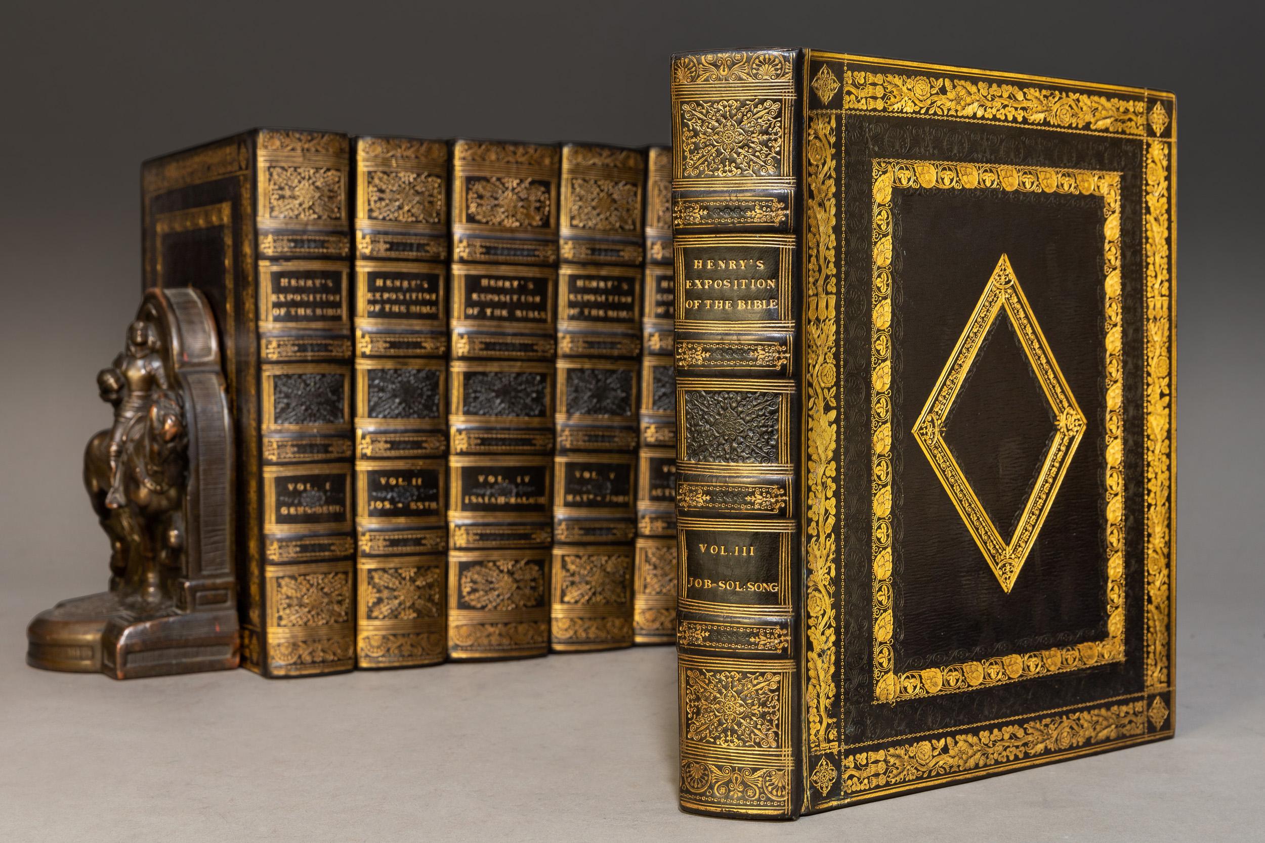 6 Volumes, Matthew Henry, An Exposition of the Old and New Testament In Good Condition In New York, NY