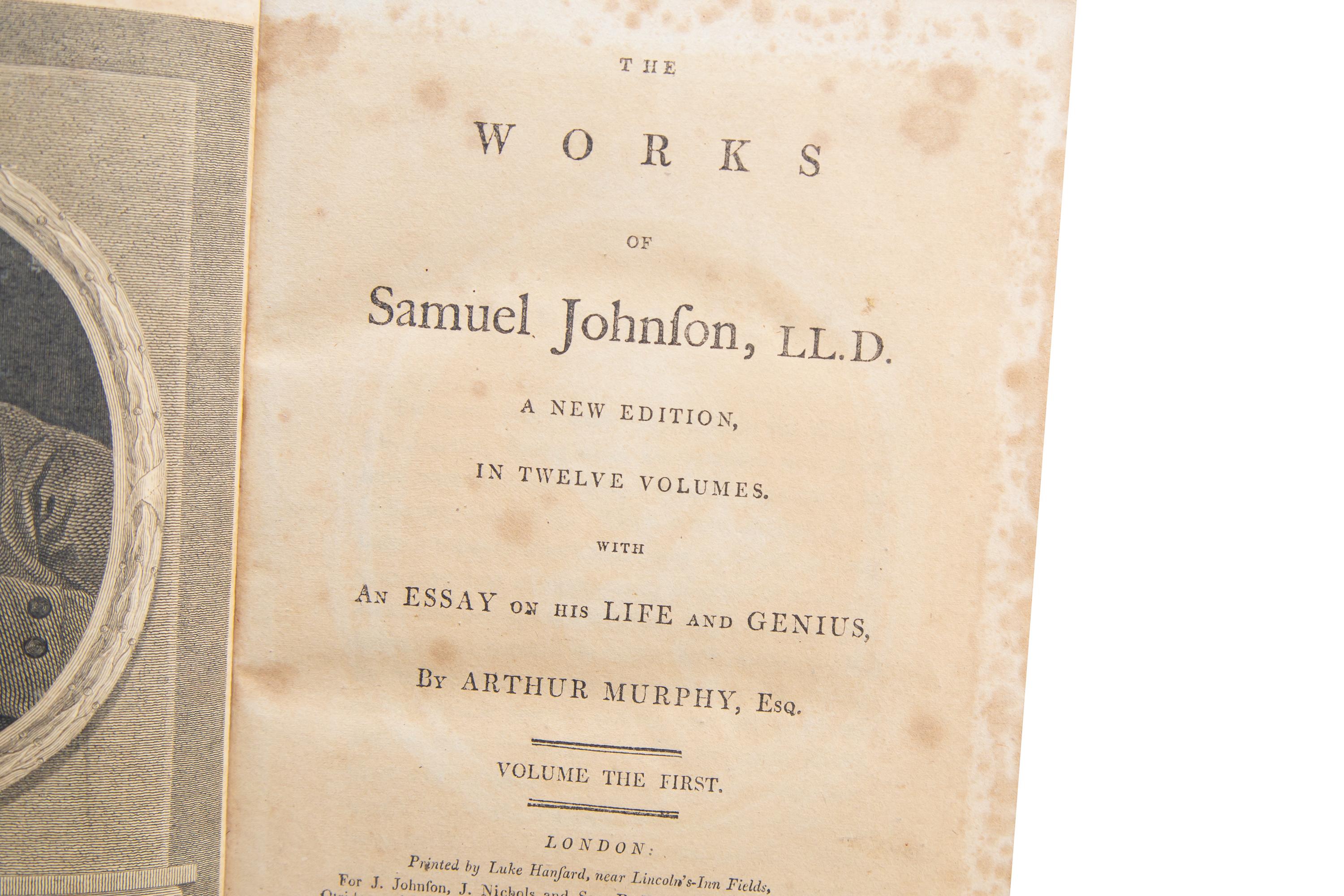 6 Volumes, Samuel Johnson, The Works In Good Condition In New York, NY