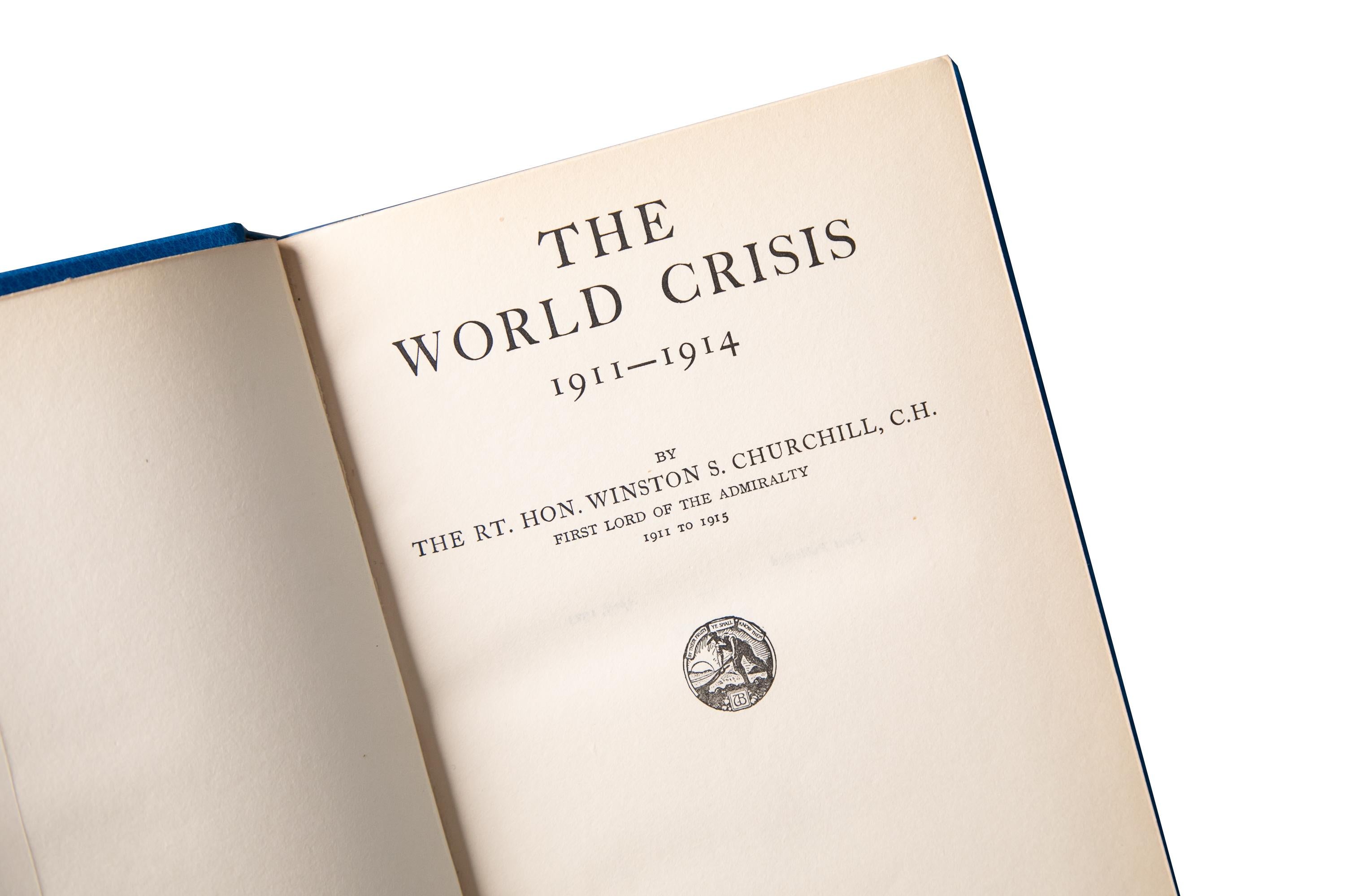 6 Volumes. Sir Winston S. Churchill, World Crisis. In Good Condition In New York, NY