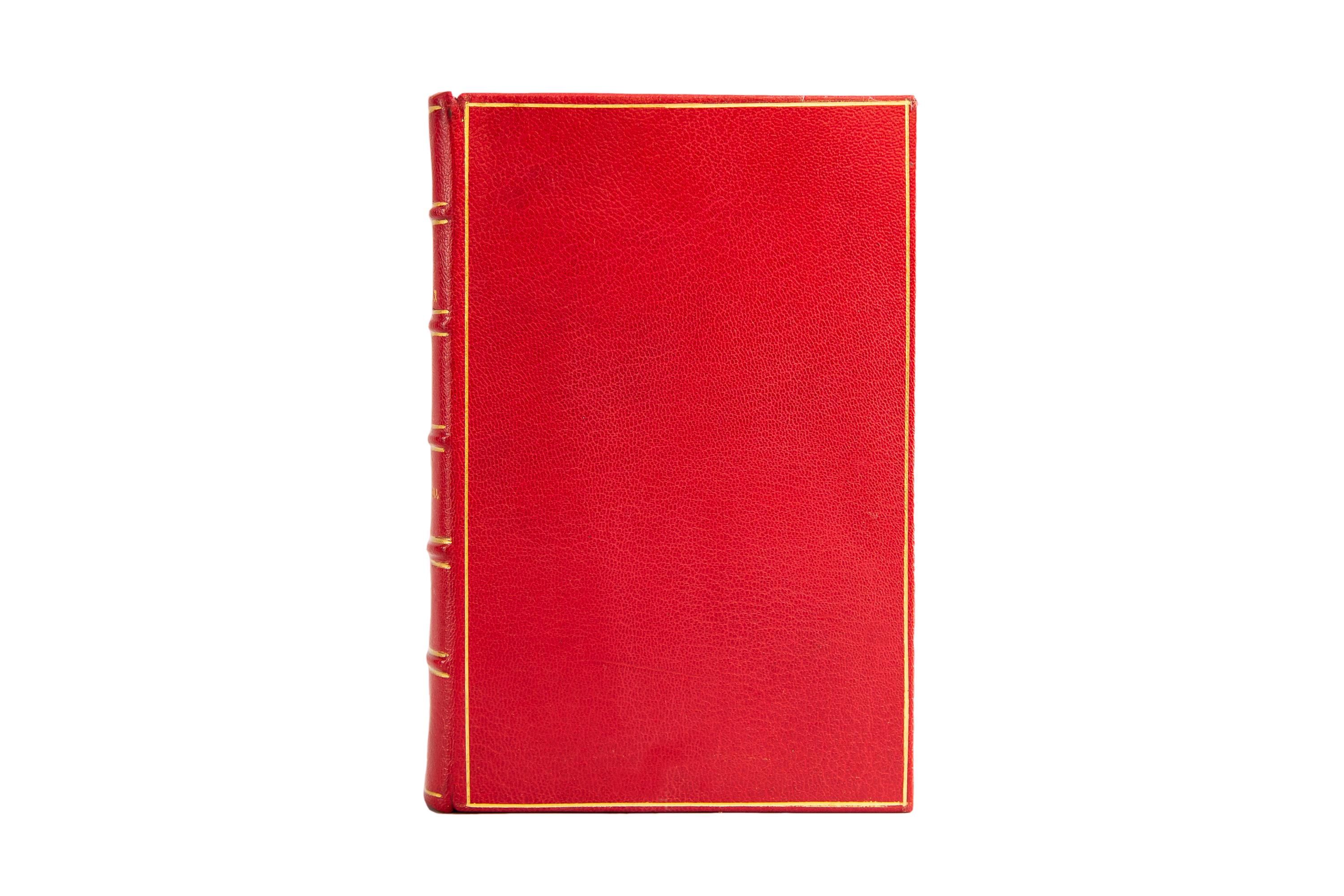 6 Volumes. Sir Winston S.Churchill. Second World War. Rebound in full red morocco, all edges gilt, raised bands, gilt panels. Published: London:
Cassell & Co. 1948-54 First Editions.