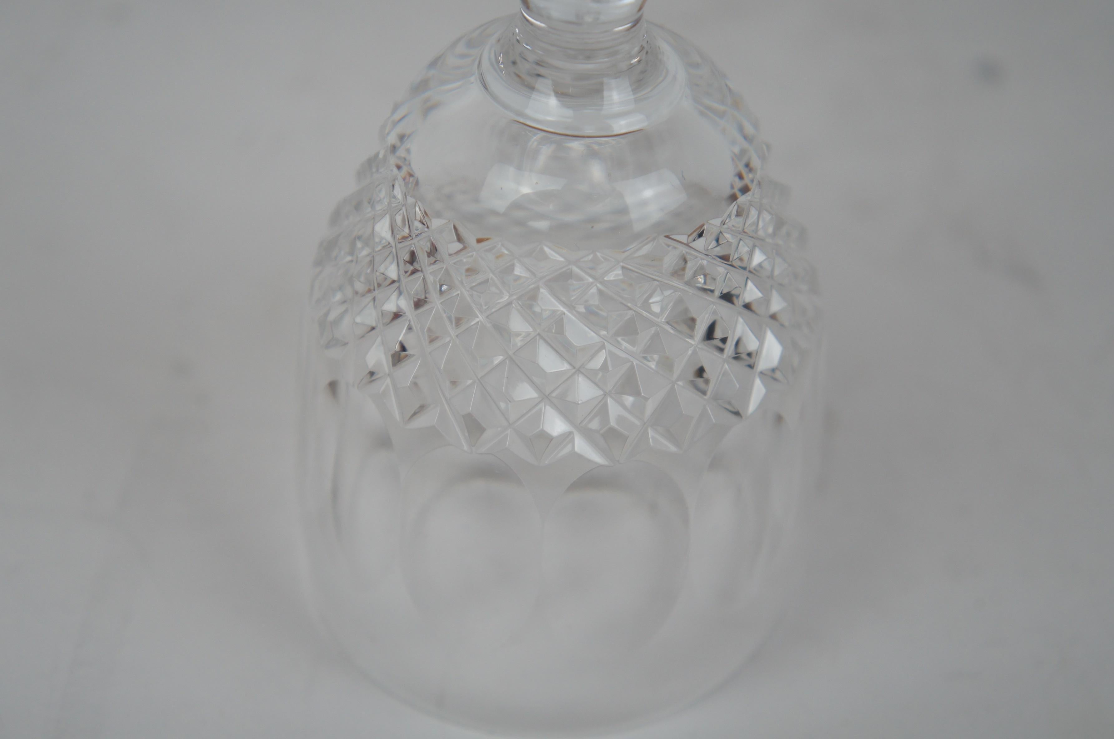 6 Vtg Waterford Cut Crystal Glass Colleen Red Wine Drinking Short Stem Glasses 3
