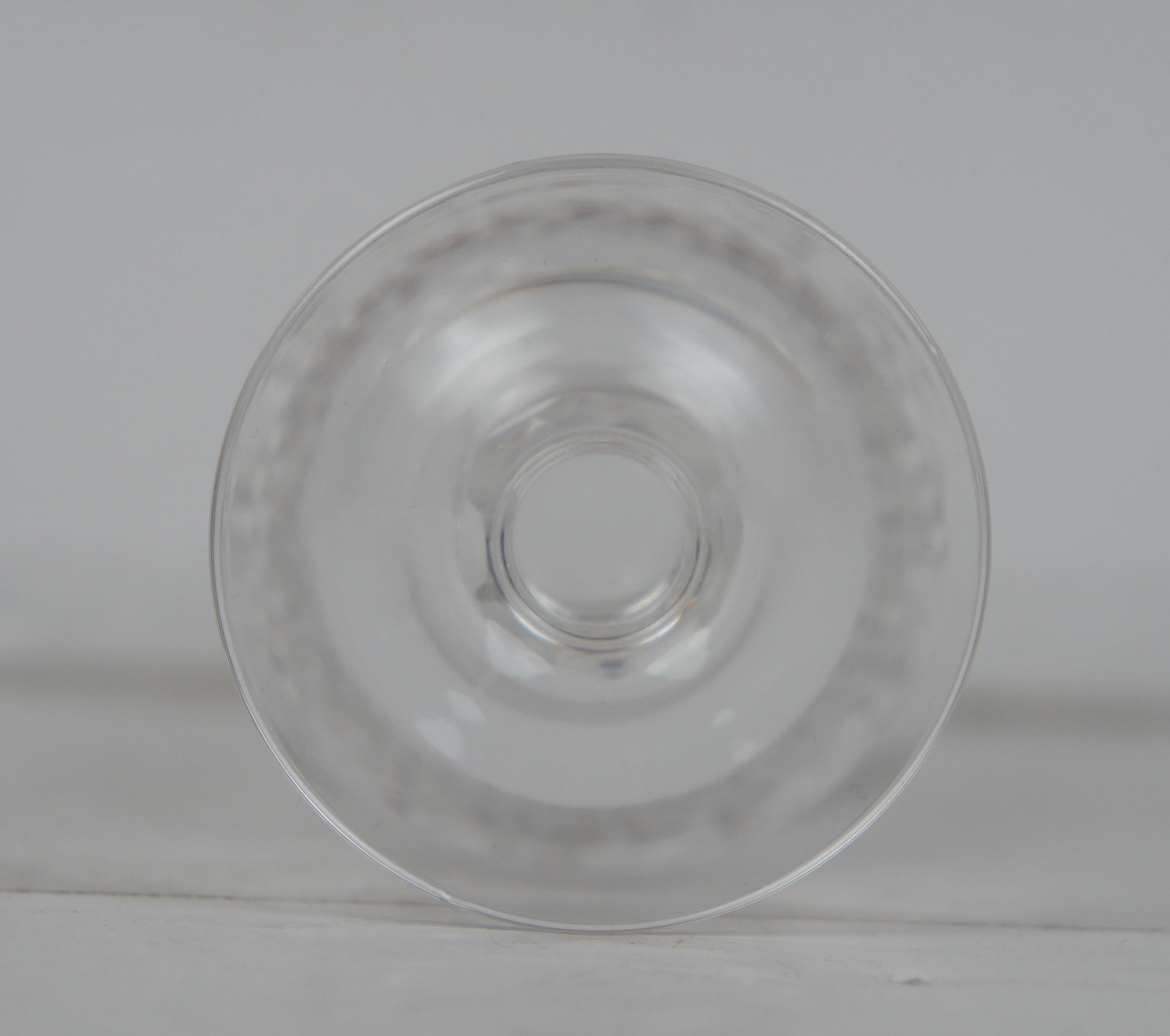 20th Century 6 Vtg Waterford Cut Crystal Glass Colleen Red Wine Drinking Short Stem Glasses