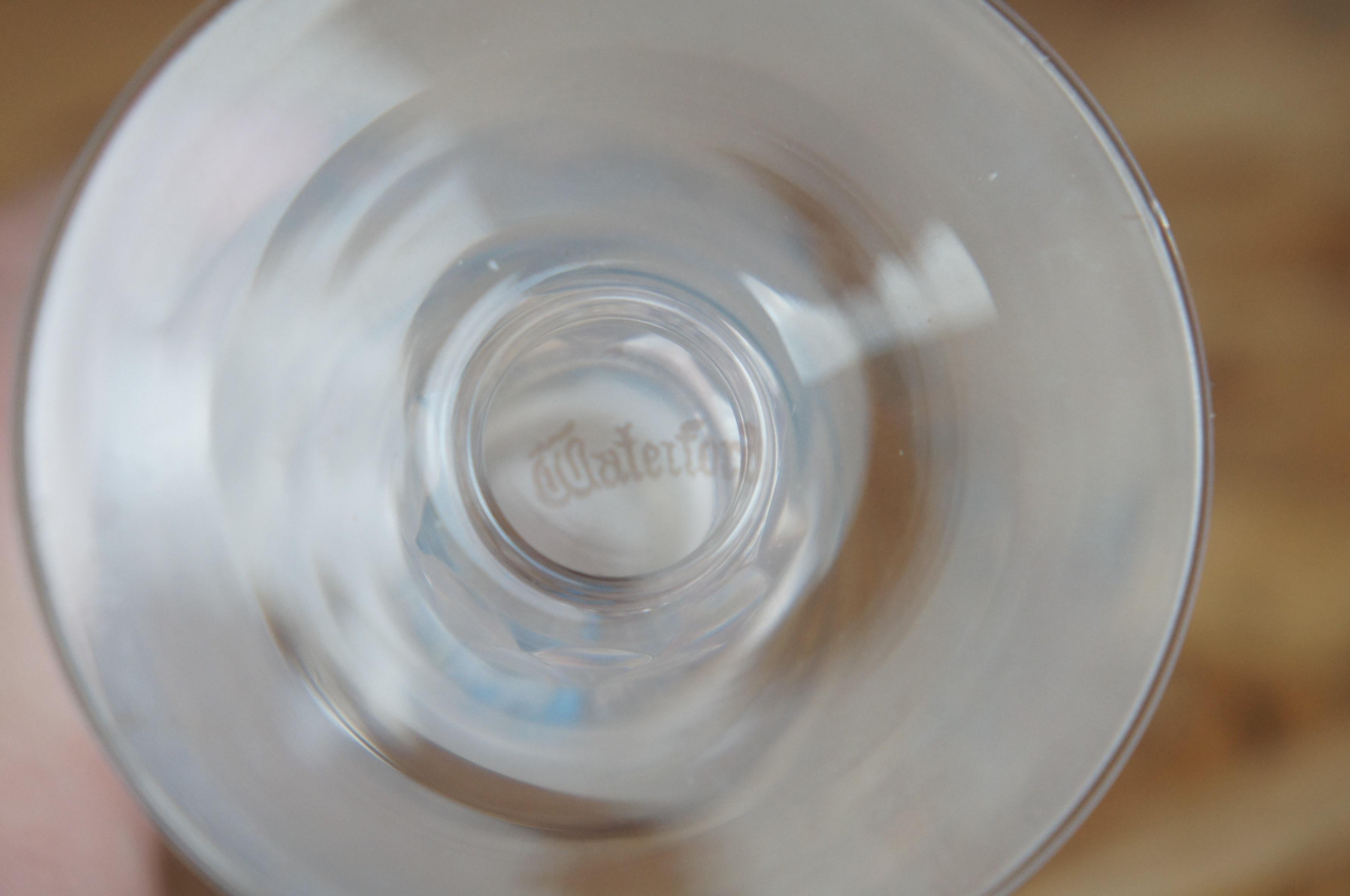 6 Vtg Waterford Cut Crystal Glass Colleen Red Wine Drinking Short Stem Glasses 2