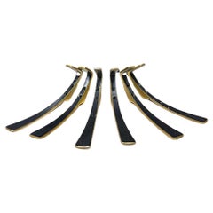 6 ganci da parete, ottone annerito, Herta Baller, Vienna Austria