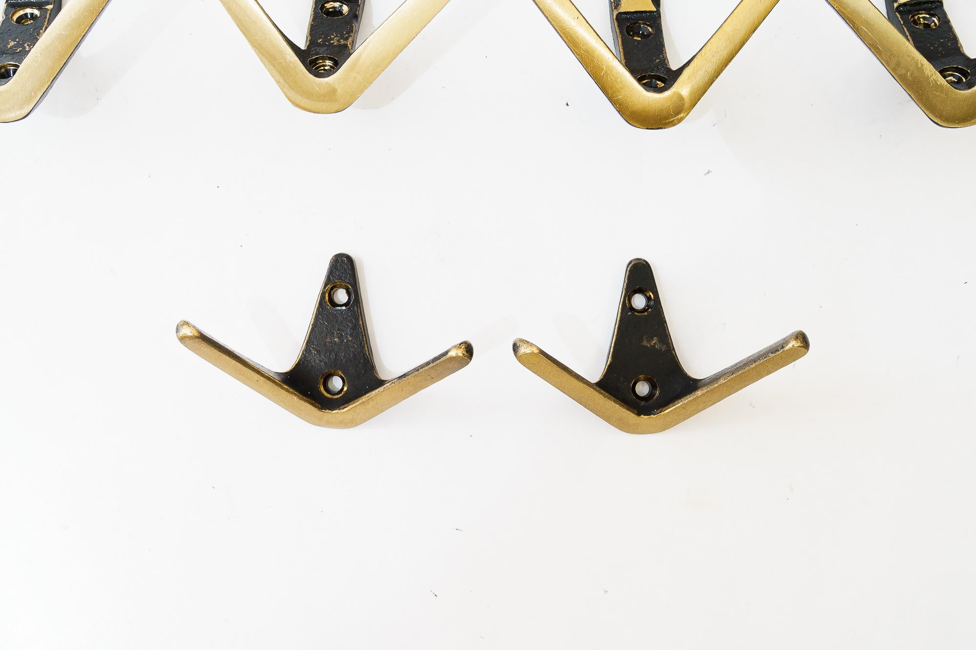 Austrian 6 Wall Hooks by Herta Baller, around 1950s For Sale