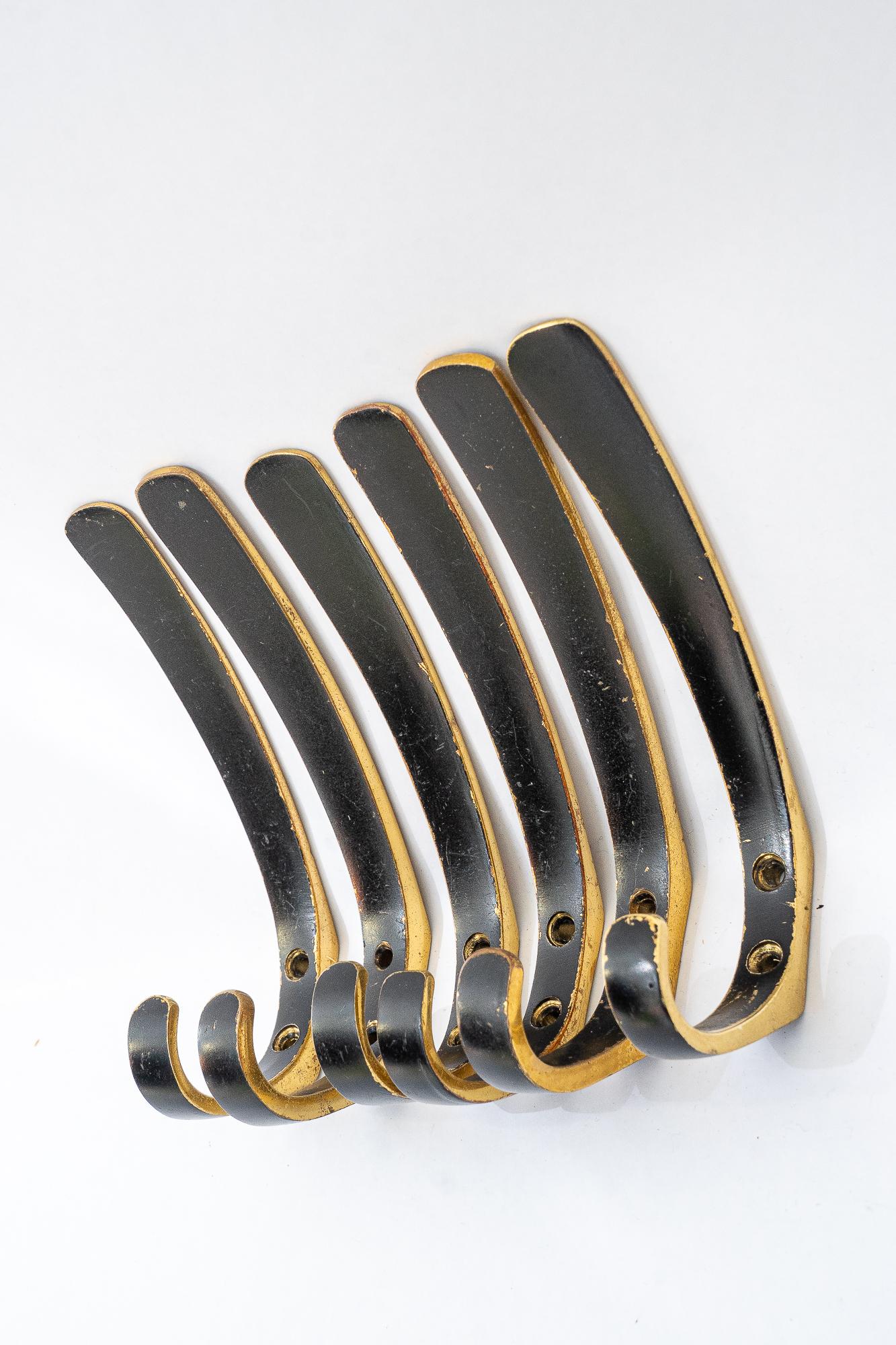6 Wall Hooks by Herta Baller, circa 1950s
Original condition