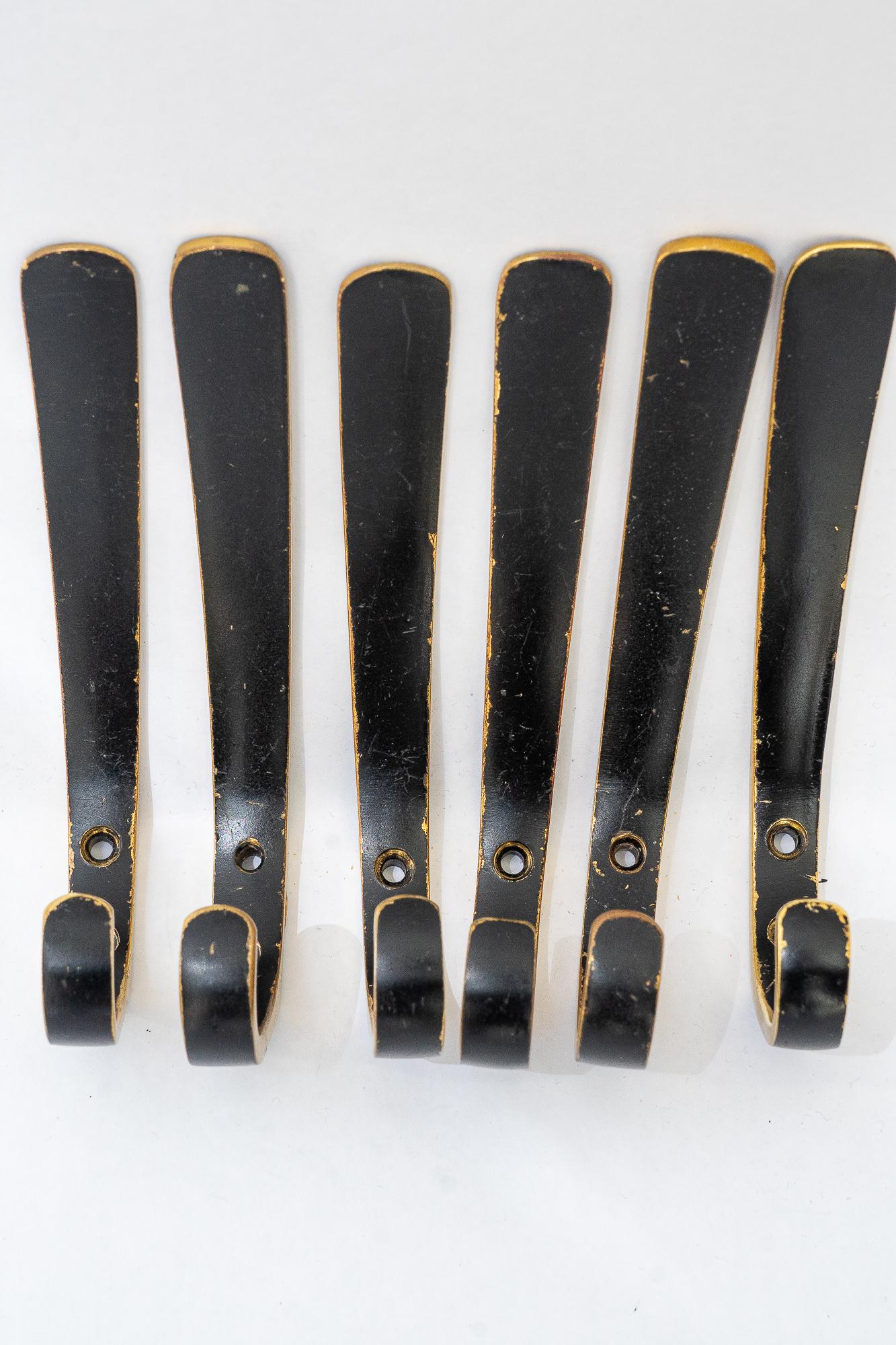 Austrian 6 Wall Hooks by Herta Baller, circa 1950s For Sale
