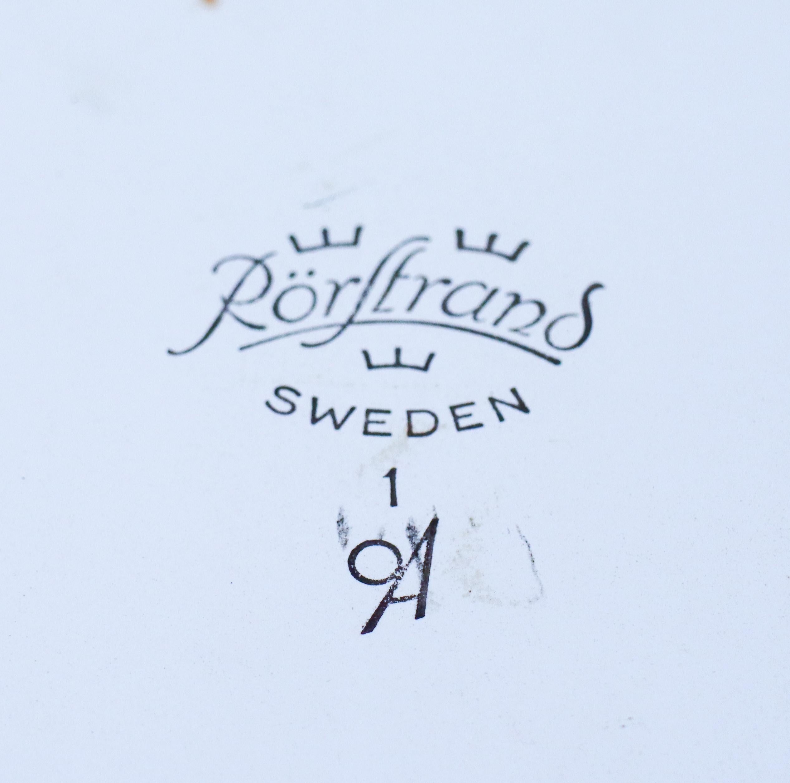 20ième siècle 6 Plaques murales / Carreaux,  Rörstrand - Olle Alberius - Noir et vert en vente