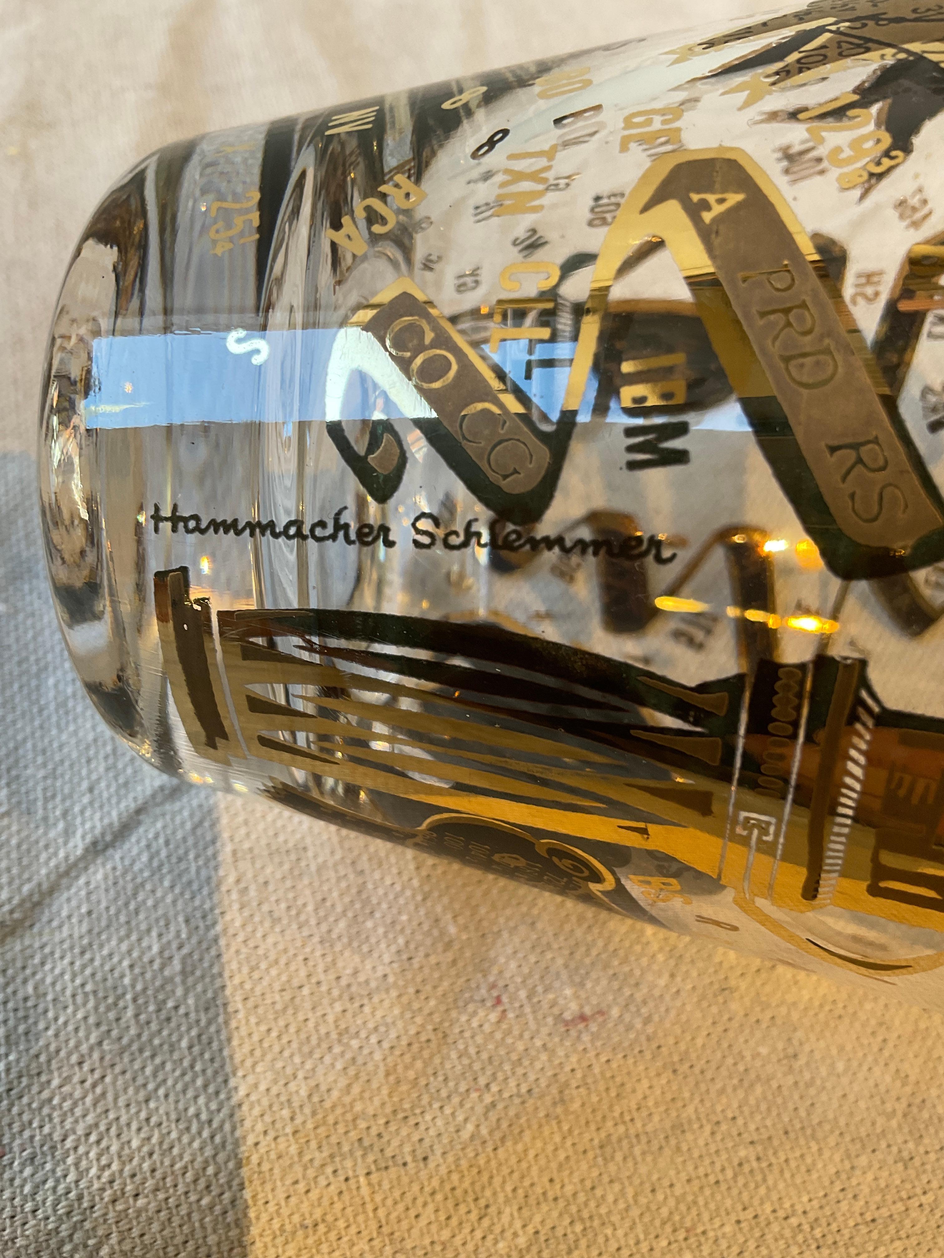 5 verres Wall Street ( Bull And Bear) de Hammecher Schlemmer en vente 3
