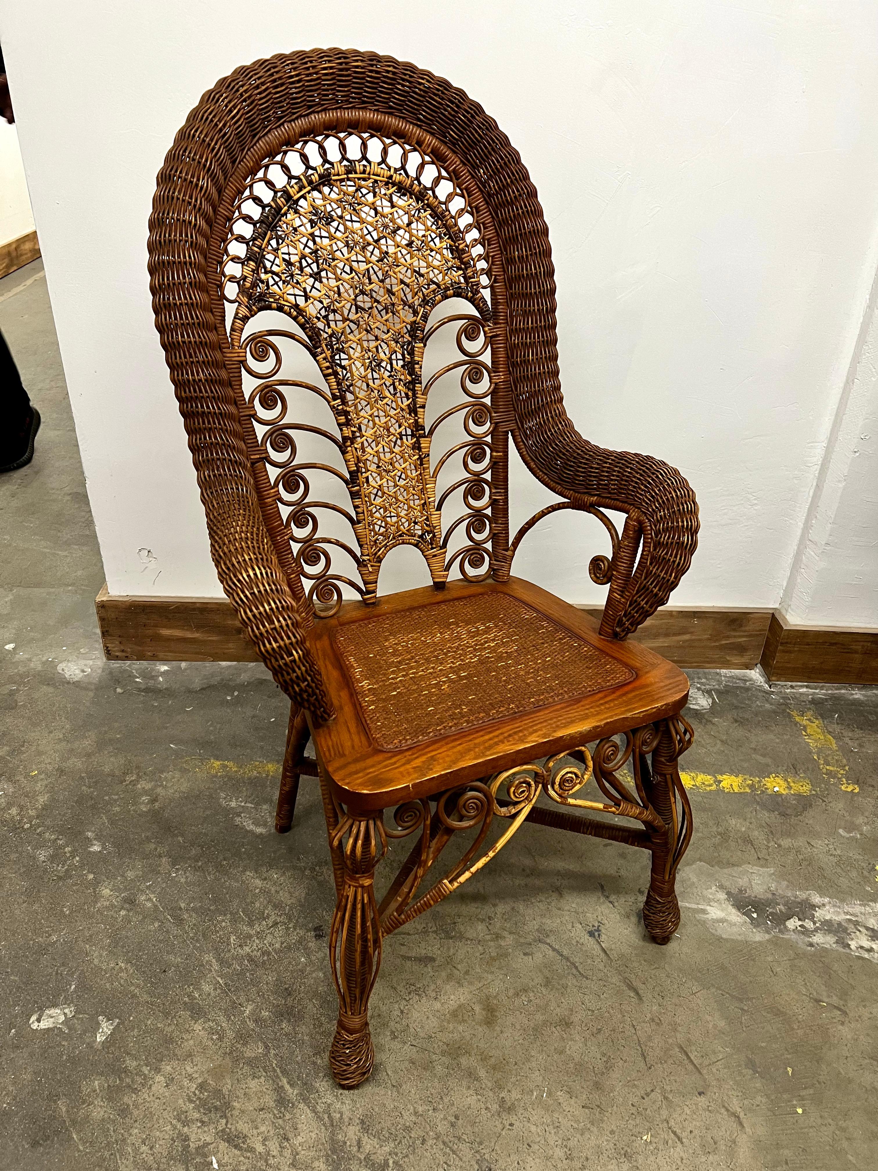 Victorian 6 Wicker Dining Room Chairs