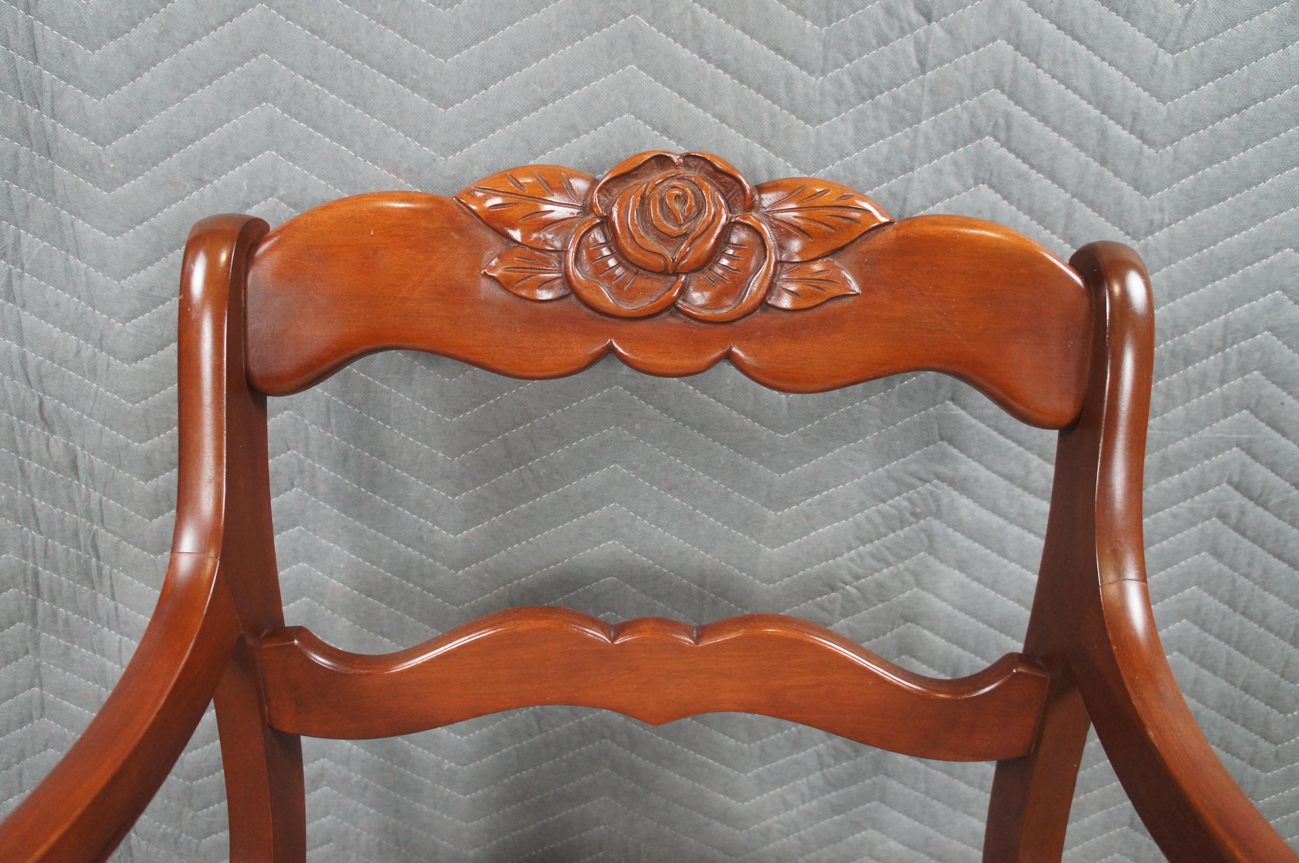 6 Sedie da pranzo a medaglione in ciliegio Duncan Phyfe Wildwood in vendita 3