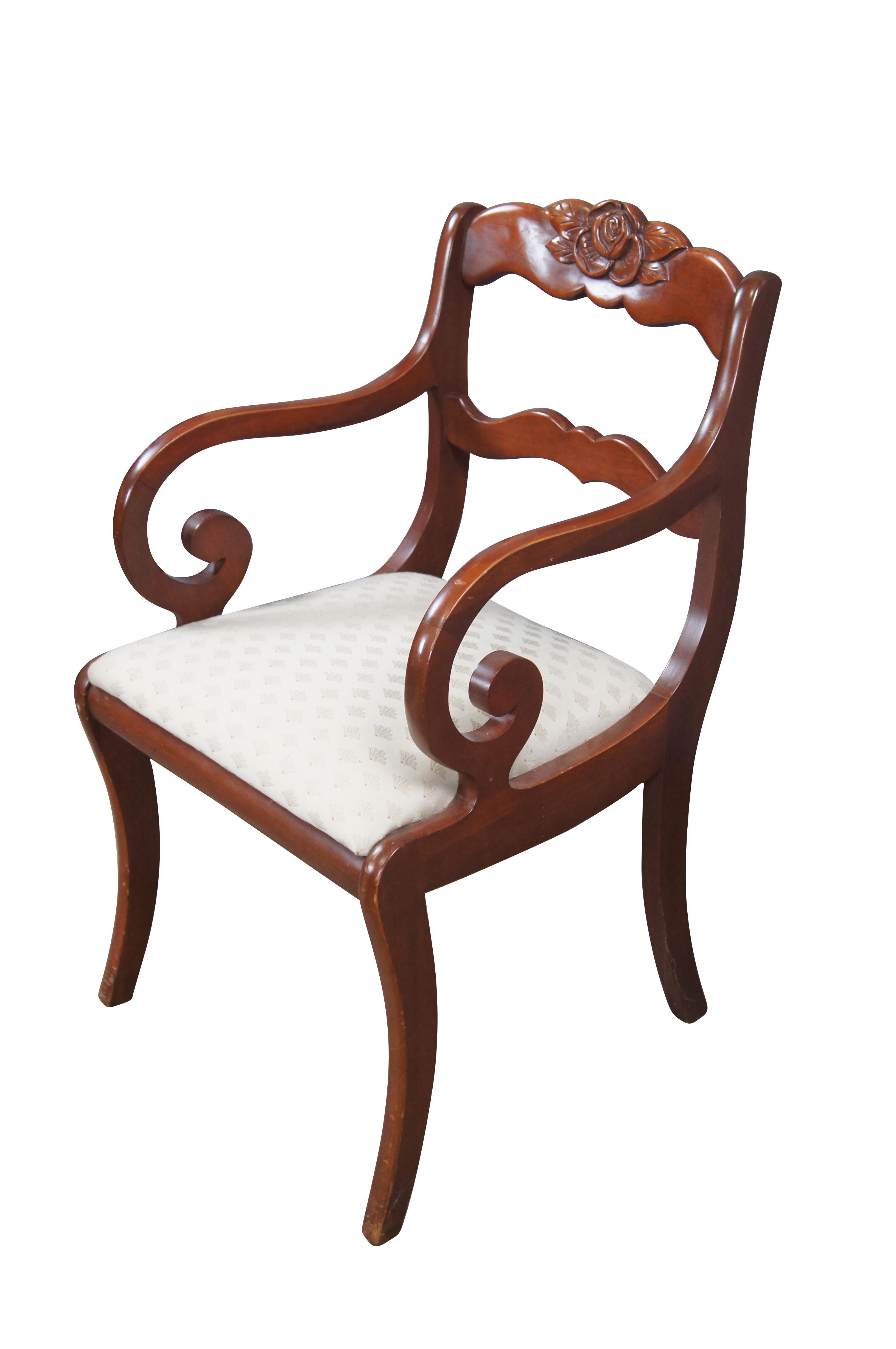 Regency 6 Sedie da pranzo a medaglione in ciliegio Duncan Phyfe Wildwood in vendita