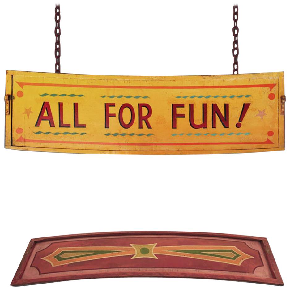 Six 1930s Vintage Fairground Signs For Sale