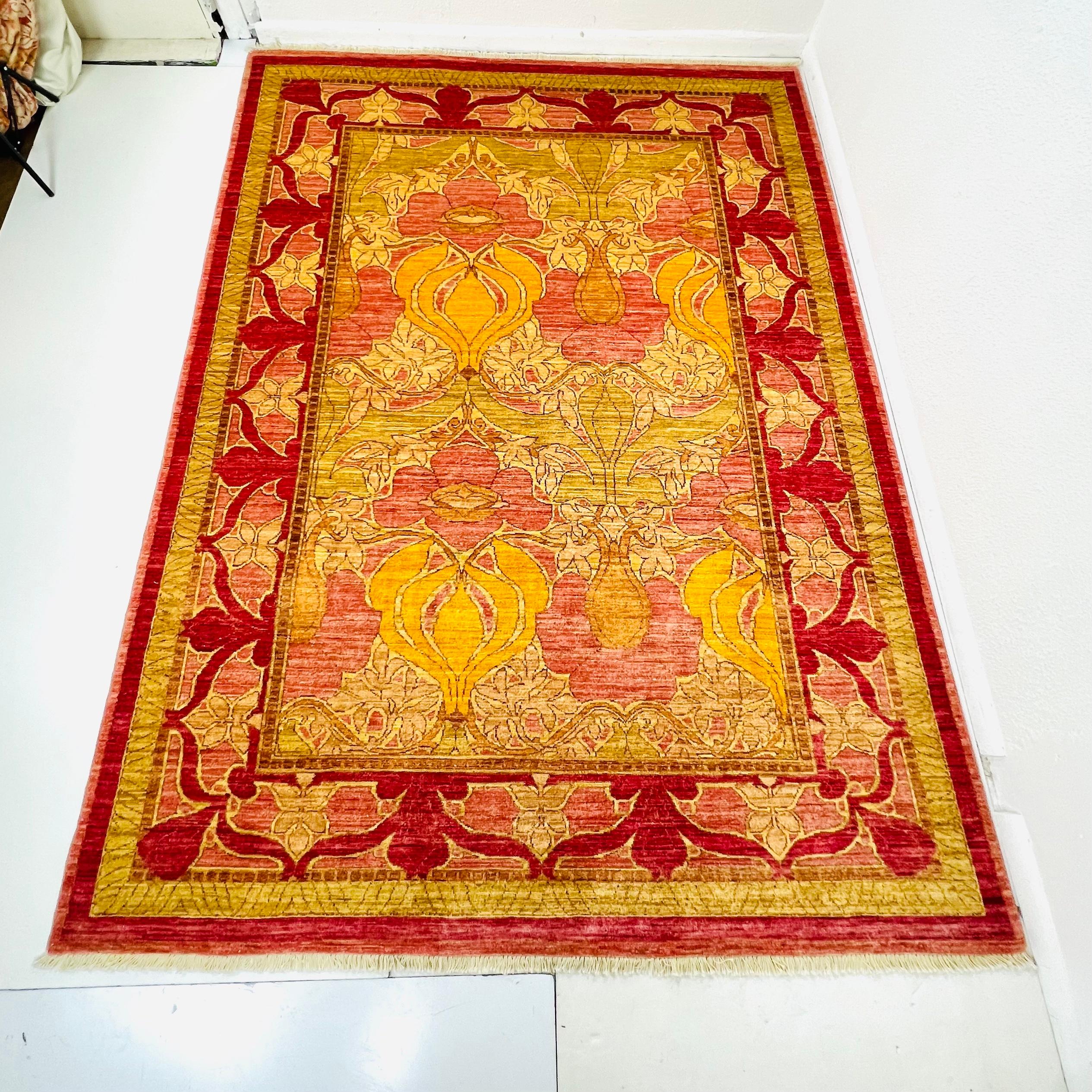 6' X 8' Arts and Crafts Area Rug For Sale 1