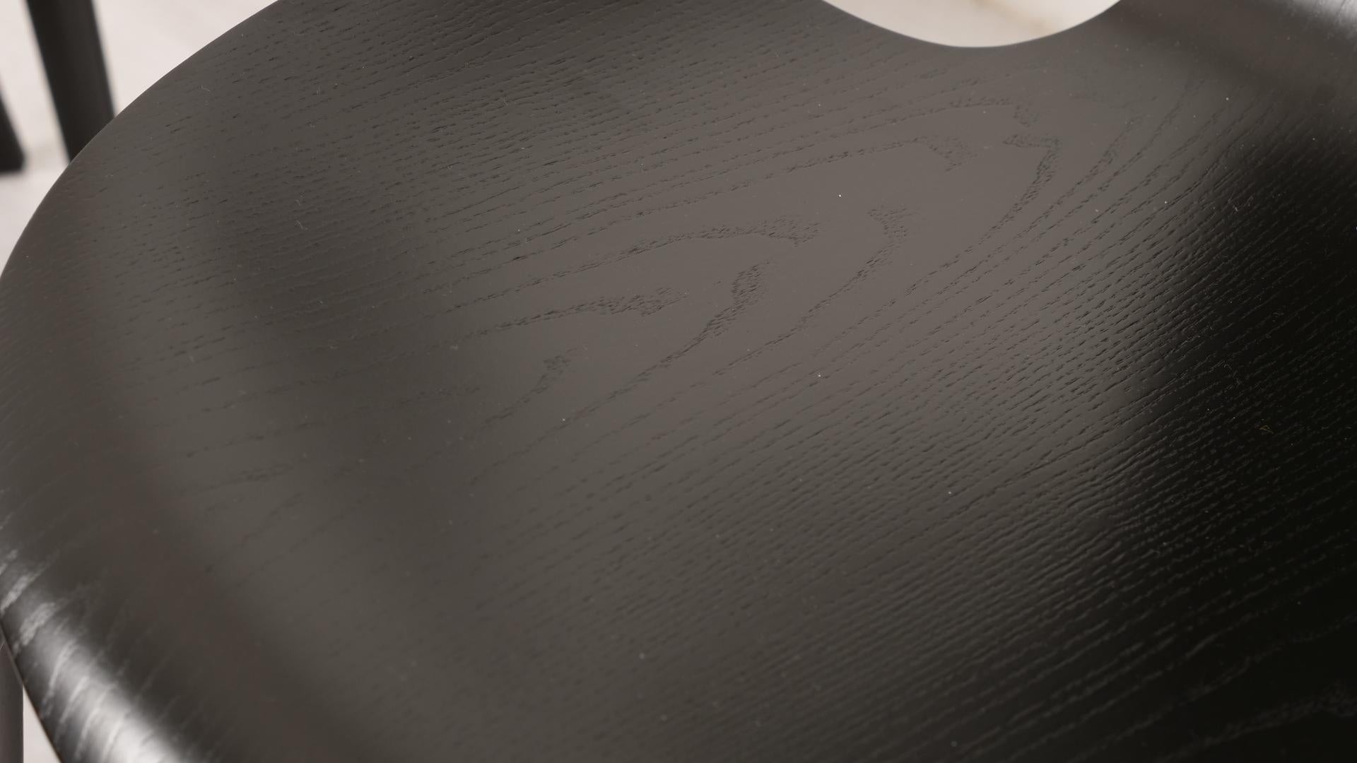 6 x schwarze Esszimmerstühle von Arne Jacobsen für Fritz Hansen, Modell Grand Prix im Zustand „Hervorragend“ im Angebot in VEENENDAAL, NL