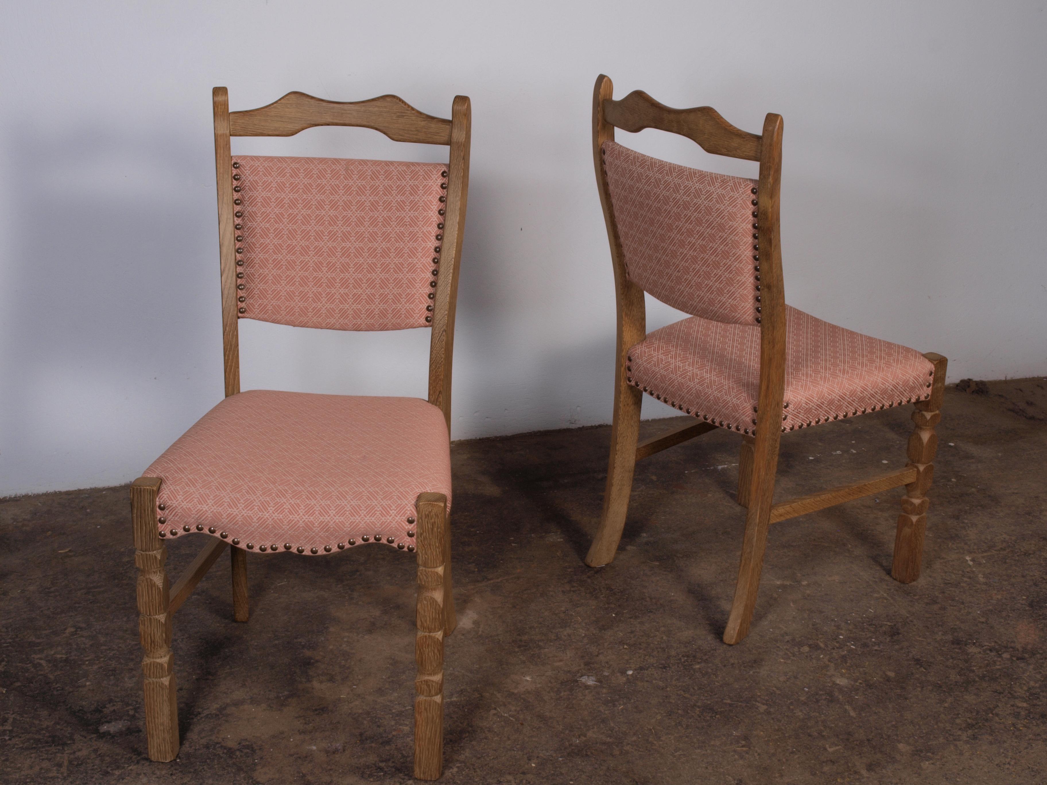 6 x Danish Oak Dining Chairs attributed to Henning Kjærnulf, 1960s 2