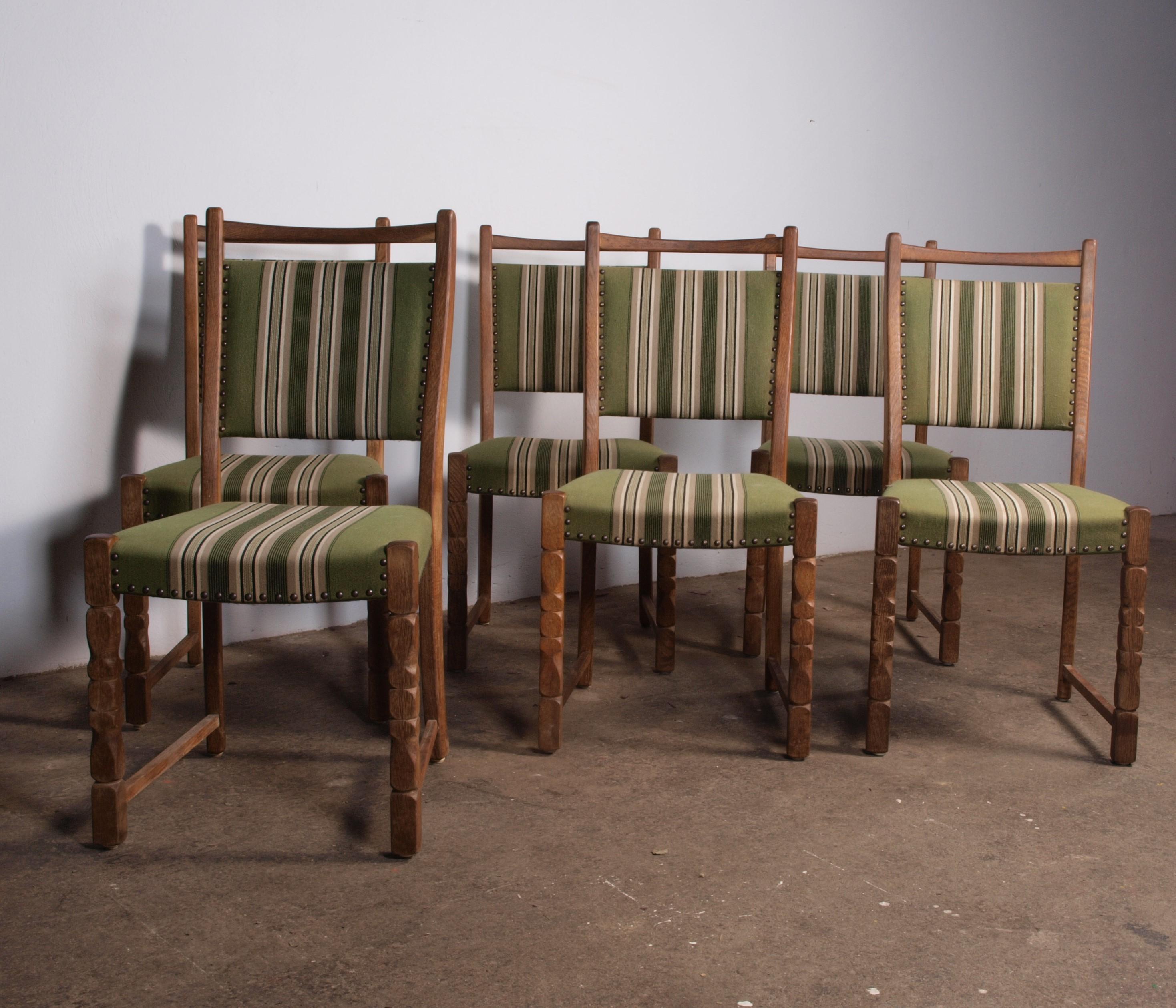 6 x Danish Oak Dining Chairs Style of Kjærnulf For Sale 10