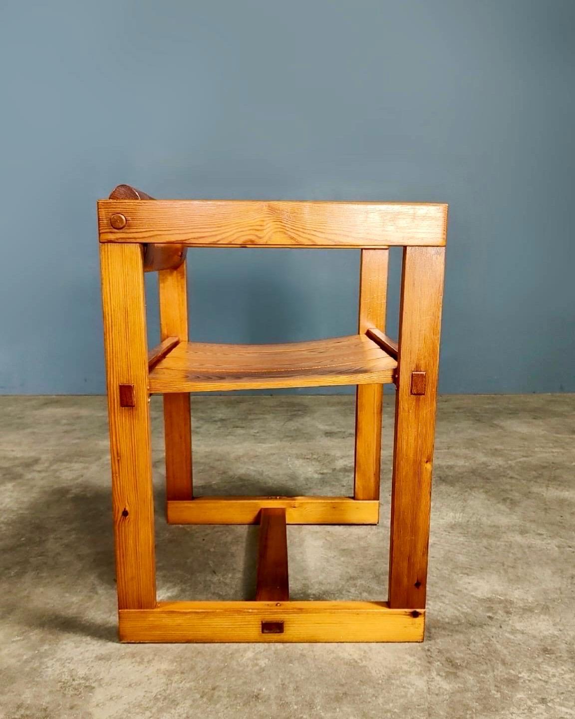 Mid-20th Century 6 x Edvin Helseth Trybo Fureka 313 Pine Brutalist Dining Chairs Stange Bruk For Sale