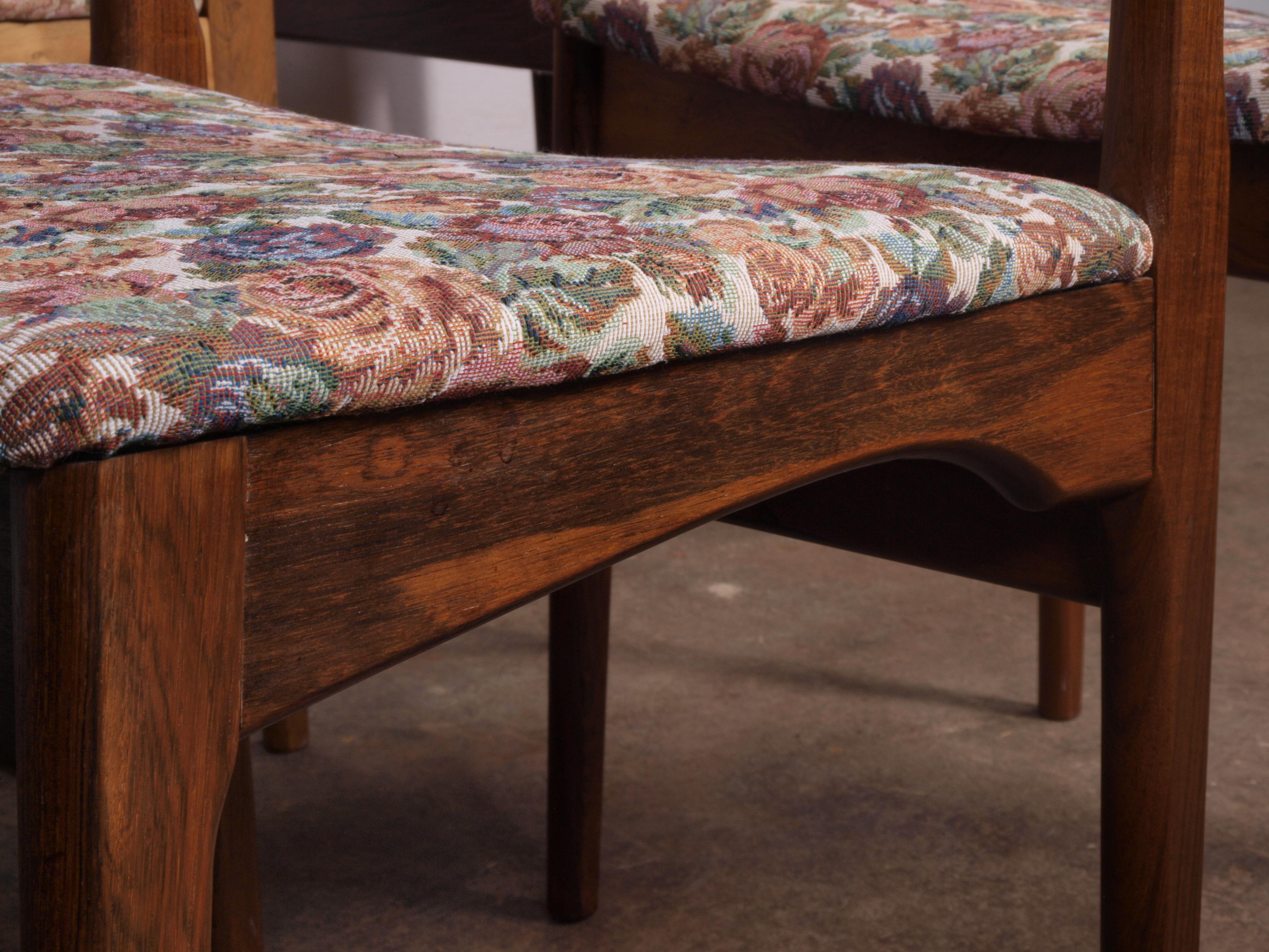 Mid-20th Century 6 x Rosewood Dining Chairs Denmark Thorsø Stole og Møbelfabrik For Sale