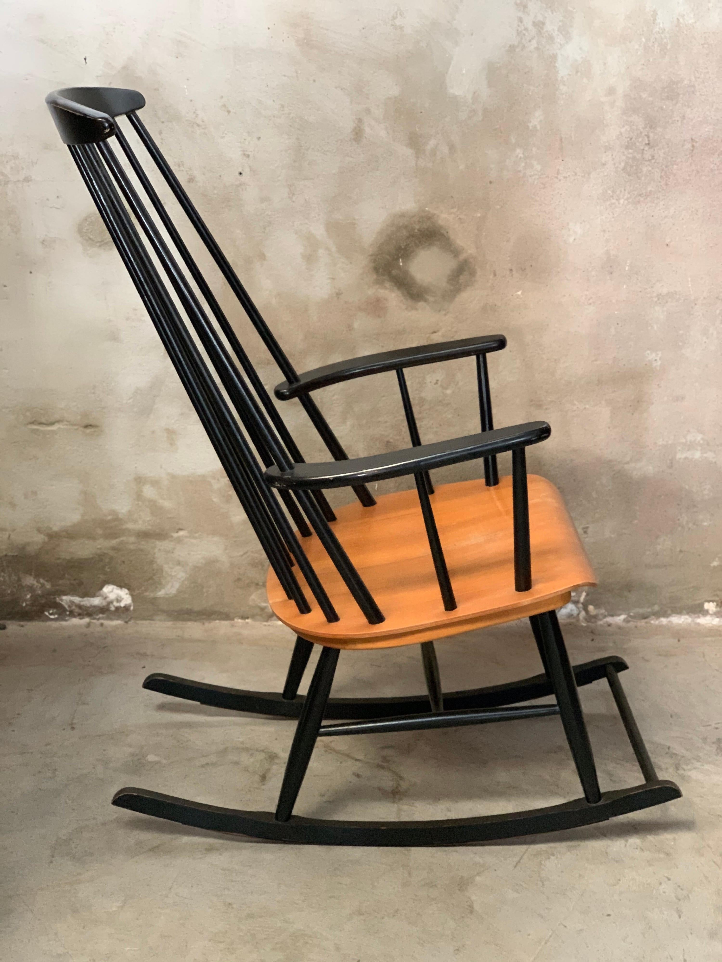 Mid-Century Modern 60/70's Rocking Chair, Mademoiselle Rocking Chair, Inspired by Ilmari Tapiovaara