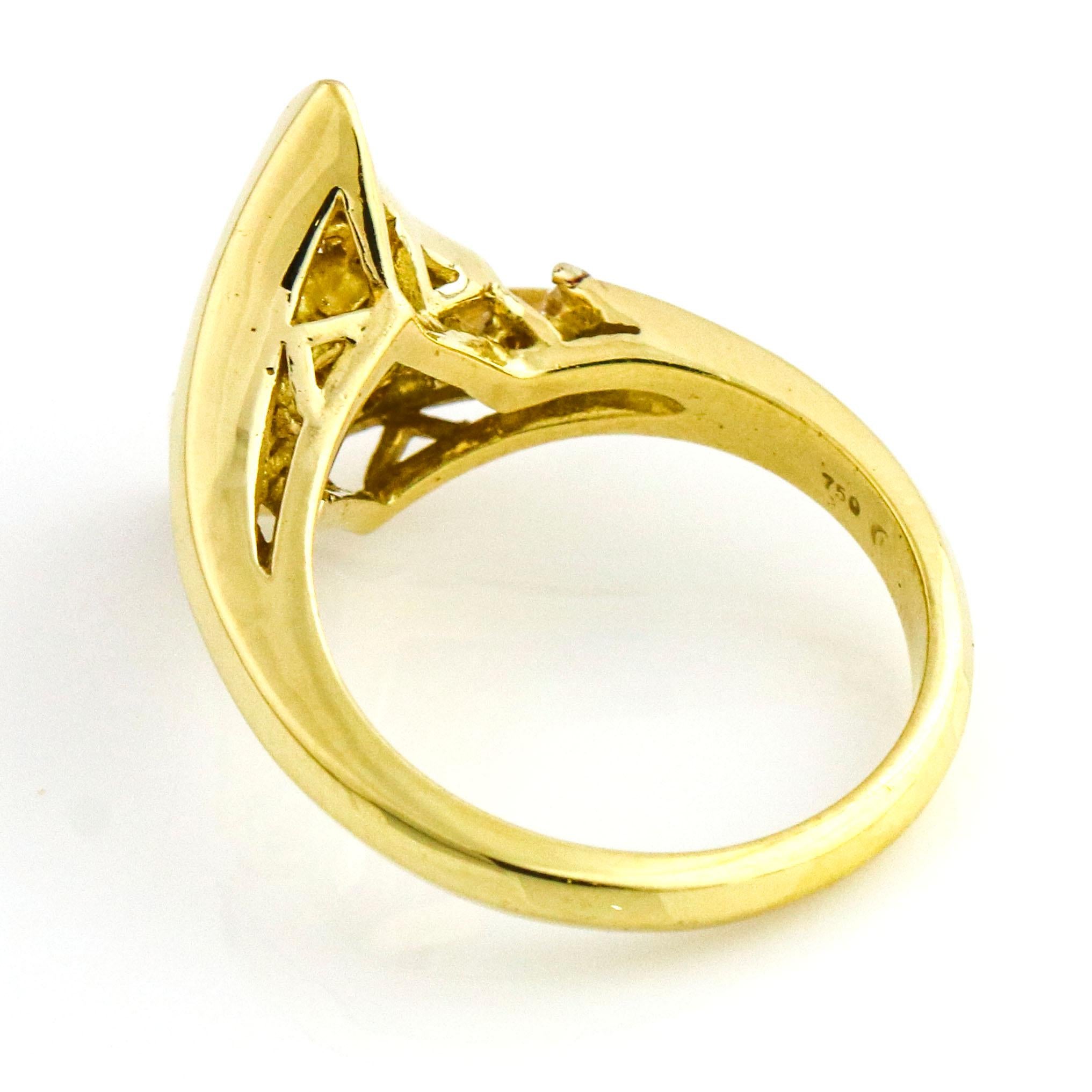 .60 Carat 18 Karat Yellow Gold Diamond Fashion Ring For Sale 2