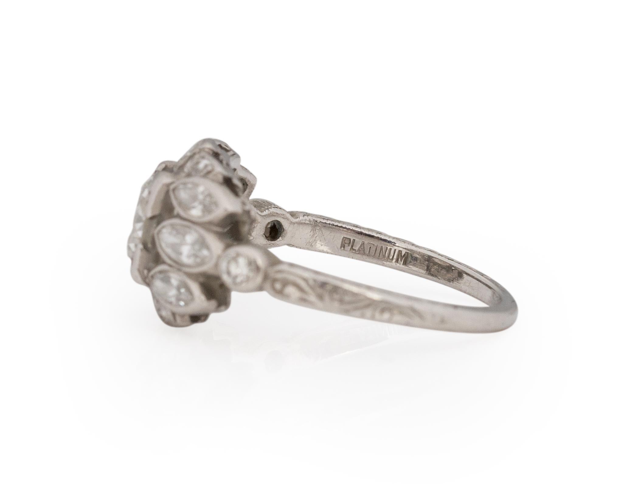 0,60 Karat Art Deco Diamant Platin Verlobungsring im Zustand „Gut“ im Angebot in Atlanta, GA