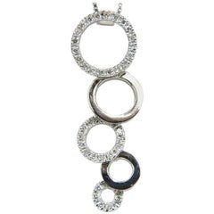 .60 Quilates Colgante Círculo Burbujas Diamantes Naturales F/VS 14 Kilates