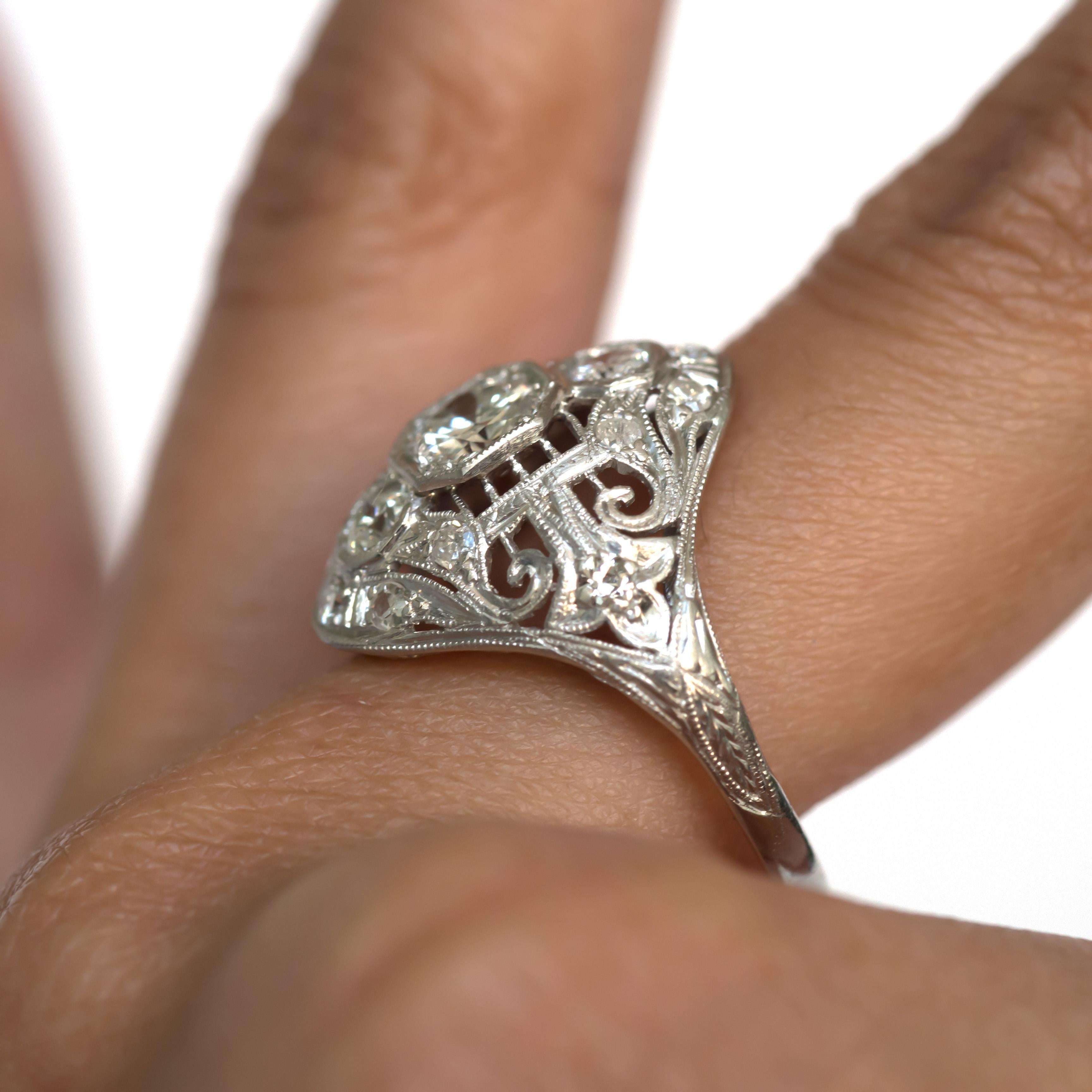 .60 Carat Diamond Platinum Engagement Ring In Good Condition For Sale In Atlanta, GA