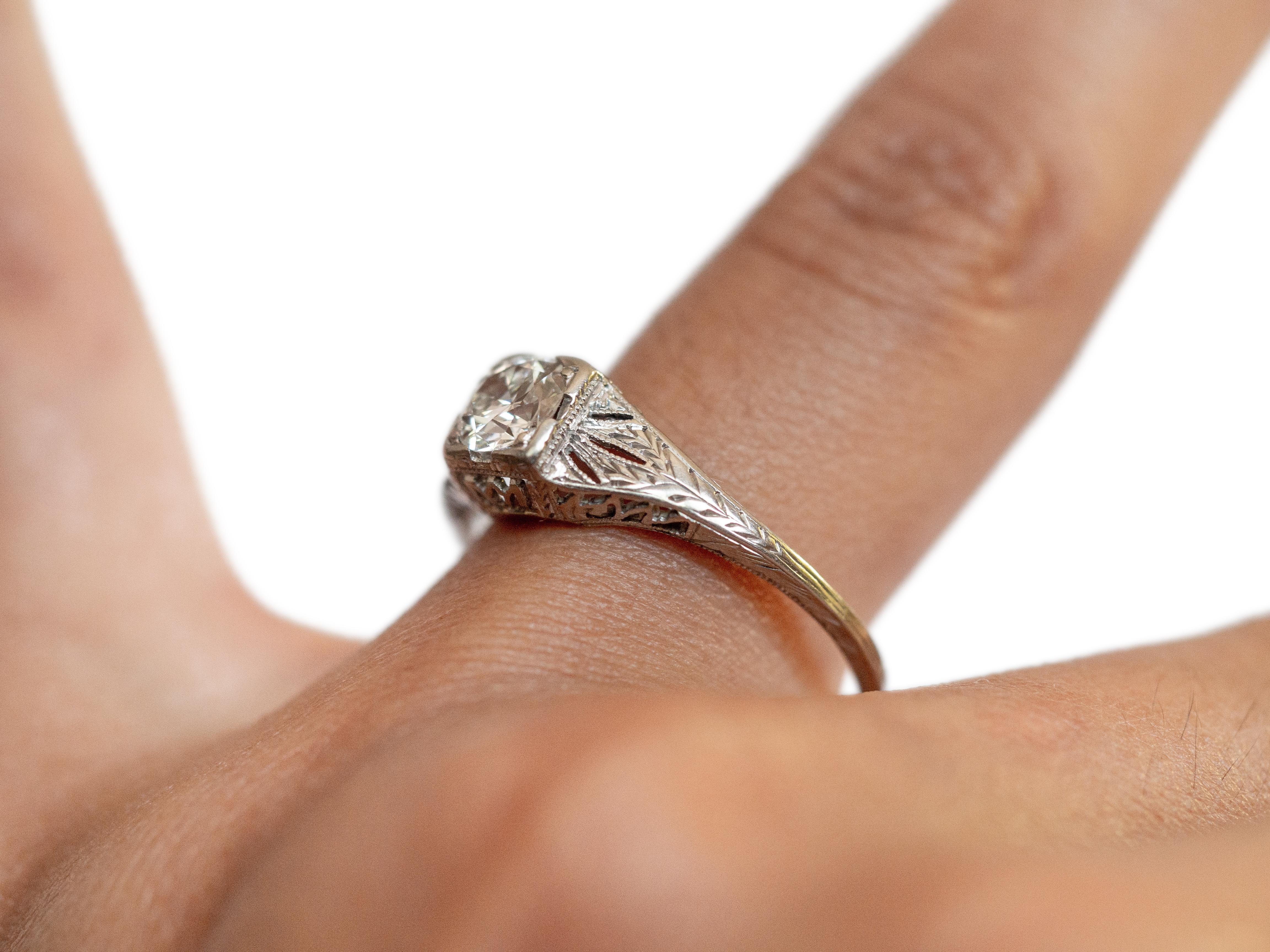 .60 Carat Diamond Platinum Engagement Ring In Good Condition In Atlanta, GA