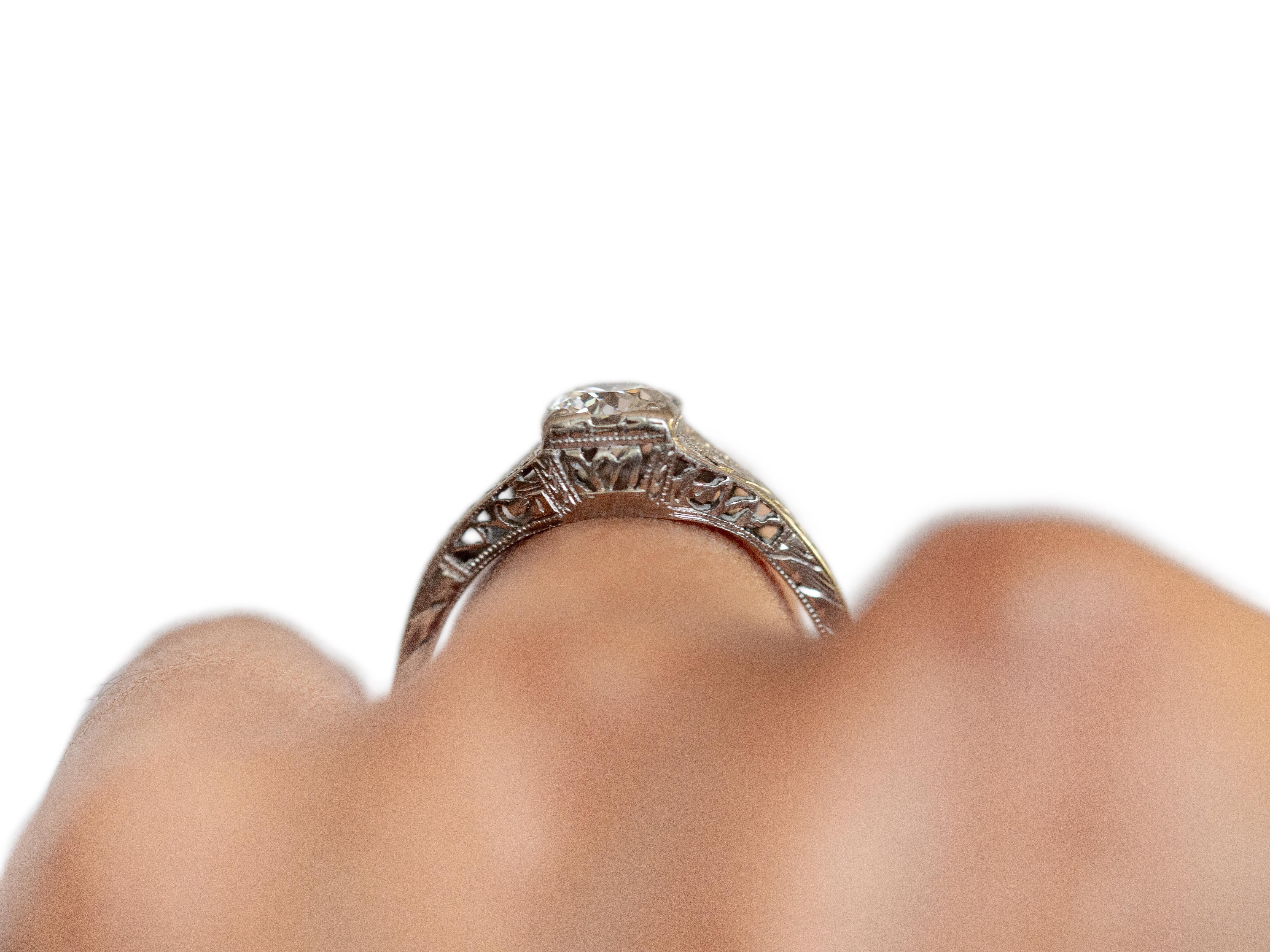 Women's or Men's .60 Carat Diamond Platinum Engagement Ring