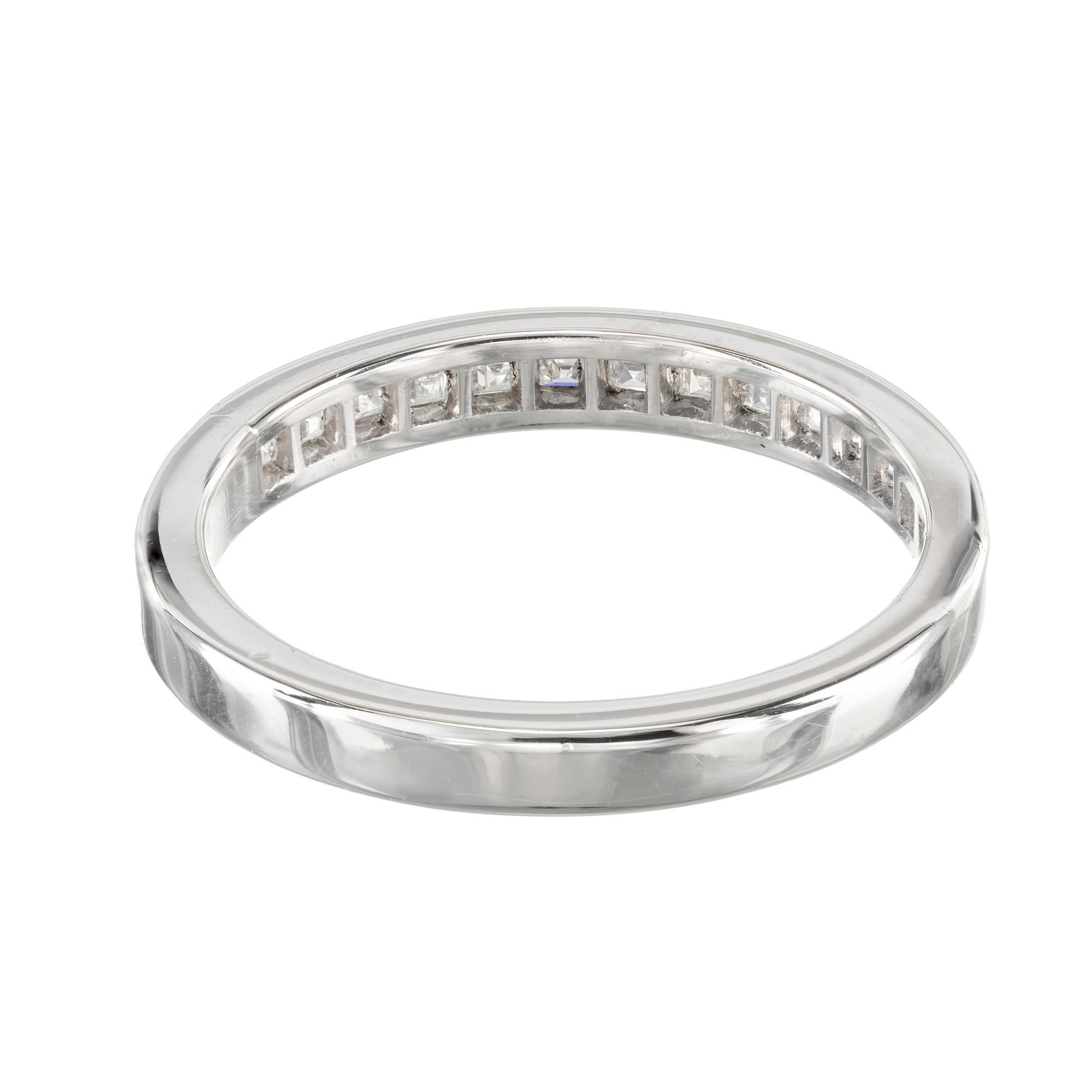 Women's .60 Carat Diamond Platinum Wedding Band Ring For Sale