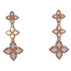 .60 Carat Diamond Rose Gold Dangle Earrings .60 Carat Diamond Rose Gold Dangle Earrings