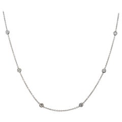 .60 Carat Diamond White Gold by the Yard Necklace