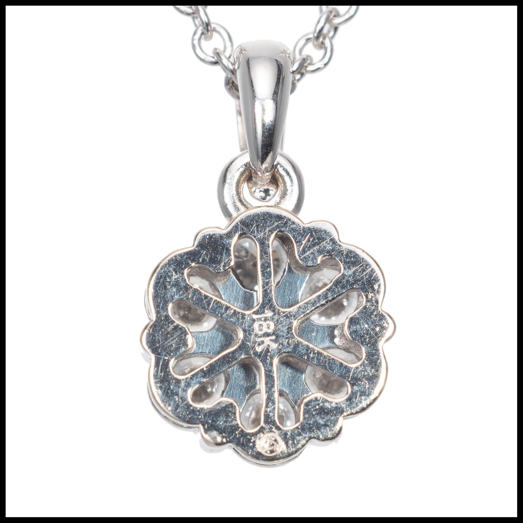 diamond cluster pendant necklace