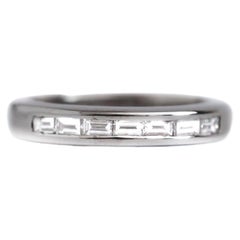 .60 Carat East West Baguette Diamond Channel Set Band