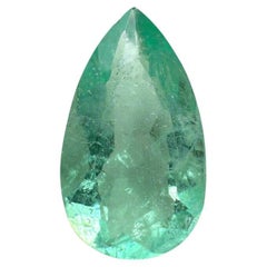 Esmeralda colombiana verde clara de 6,0 quilates - Piedra de nacimiento de mayo auténtica talla pera