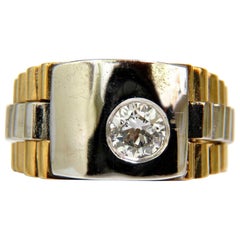 .60 Carat Natural Diamond Men's Ring Vintage 14 Karat Two-Toned