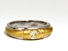 .60 Carat Natural Fancy Yellow Diamond Men's Ring 18 Karat Platinum