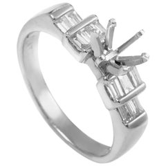 .60 Carat Platinum Diamond Engagement Ring Mounting