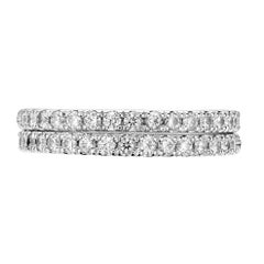 .60 Carat Round Diamond Platinum Wedding Band Rings